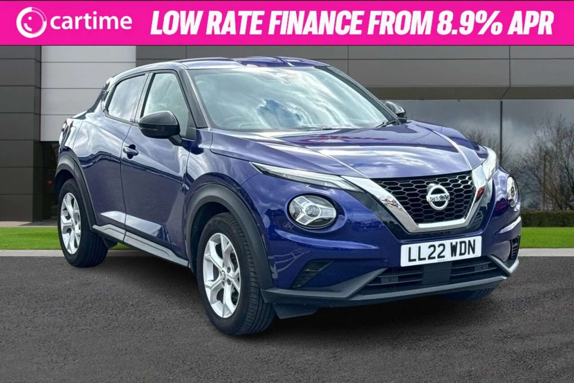 A 2022 NISSAN JUKE 1.0 DIG-T N-CONNECTA DCT 5d 113 BHP 8-Inch Touchscreen, DAB Radio, Rear View Camera, LED Headlights, Rear Park Sensors Magnetic Blue, 17-Inch Alloy Wh A 2022 NISSAN JUKE 1.0 DIG-T N-CONNECTA DCT 5d 113 BHP 8-Inch Touchscreen, DAB Radio, Rear View Camera, LED Headlights, Rear Park Sensors Magnetic Blue, 17-Inch Alloy Wh