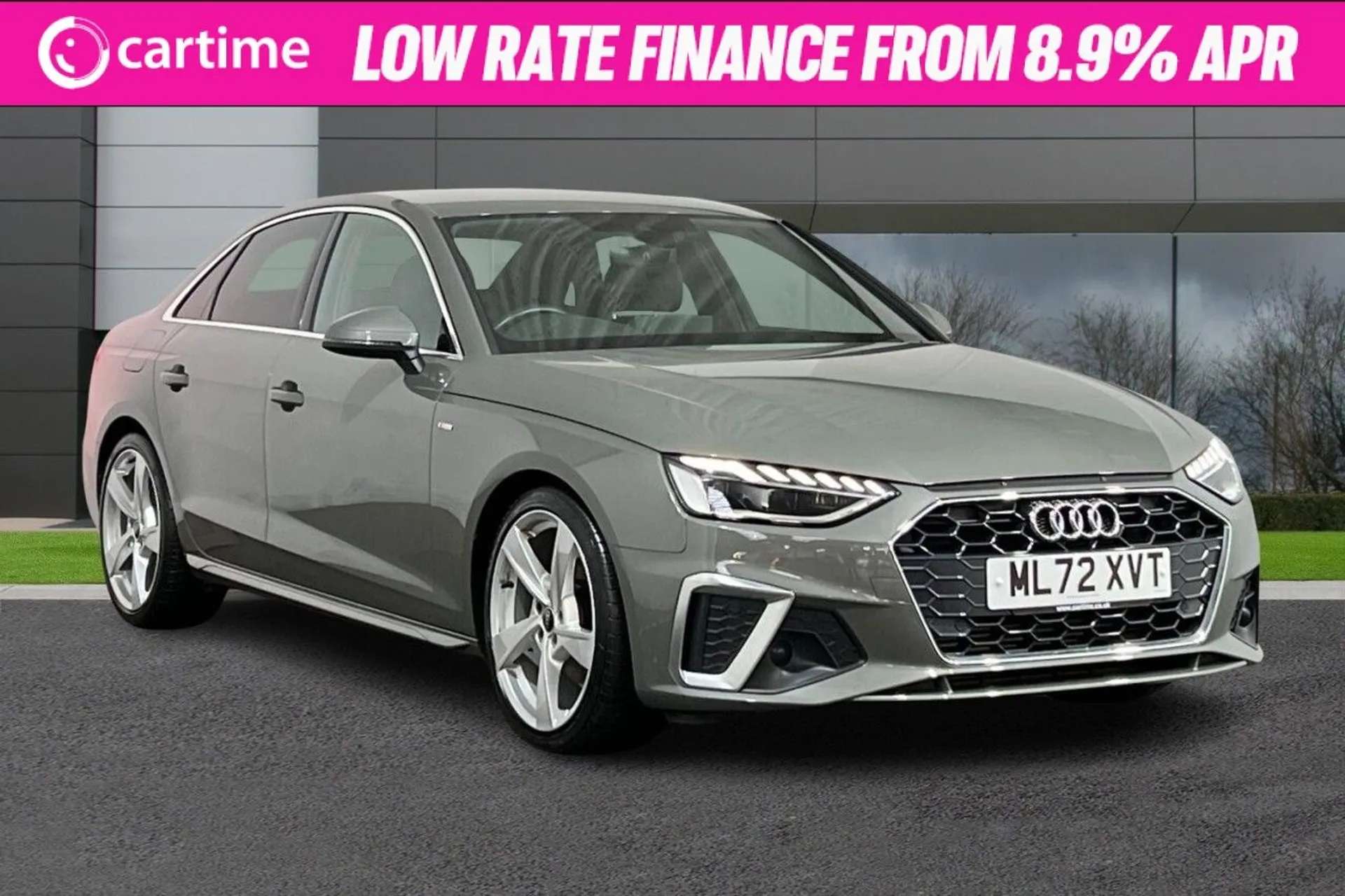 A 2022 AUDI A4 2.0 TFSI S LINE MHEV 4d 148 BHP Apple CarPlay, Heated Seats, Reversing Camera, LED Headlights, Parking Sensors Daytona Grey, 19-Inch Alloy Wheels A 2022 AUDI A4 2.0 TFSI S LINE MHEV 4d 148 BHP Apple CarPlay, Heated Seats, Reversing Camera, LED Headlights, Parking Sensors Daytona Grey, 19-Inch Alloy Wheels