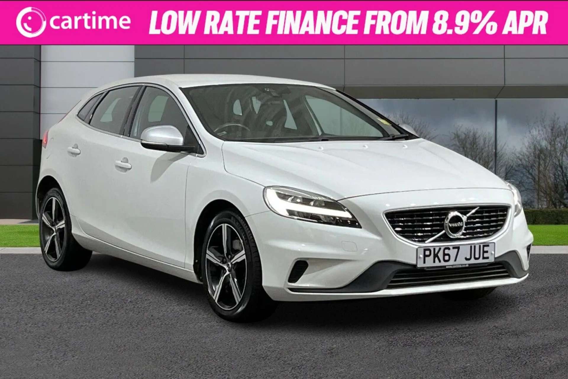 A 2017 VOLVO V40 2.0 T2 R-DESIGN NAV PLUS 5d 120 BHP Satellite Navigation, DAB - Digital Radio, Bluetooth, Cruise Control, 17In Alloy Wheels Ice White, 17-Inch Alloy W A 2017 VOLVO V40 2.0 T2 R-DESIGN NAV PLUS 5d 120 BHP Satellite Navigation, DAB - Digital Radio, Bluetooth, Cruise Control, 17In Alloy Wheels Ice White, 17-Inch Alloy W