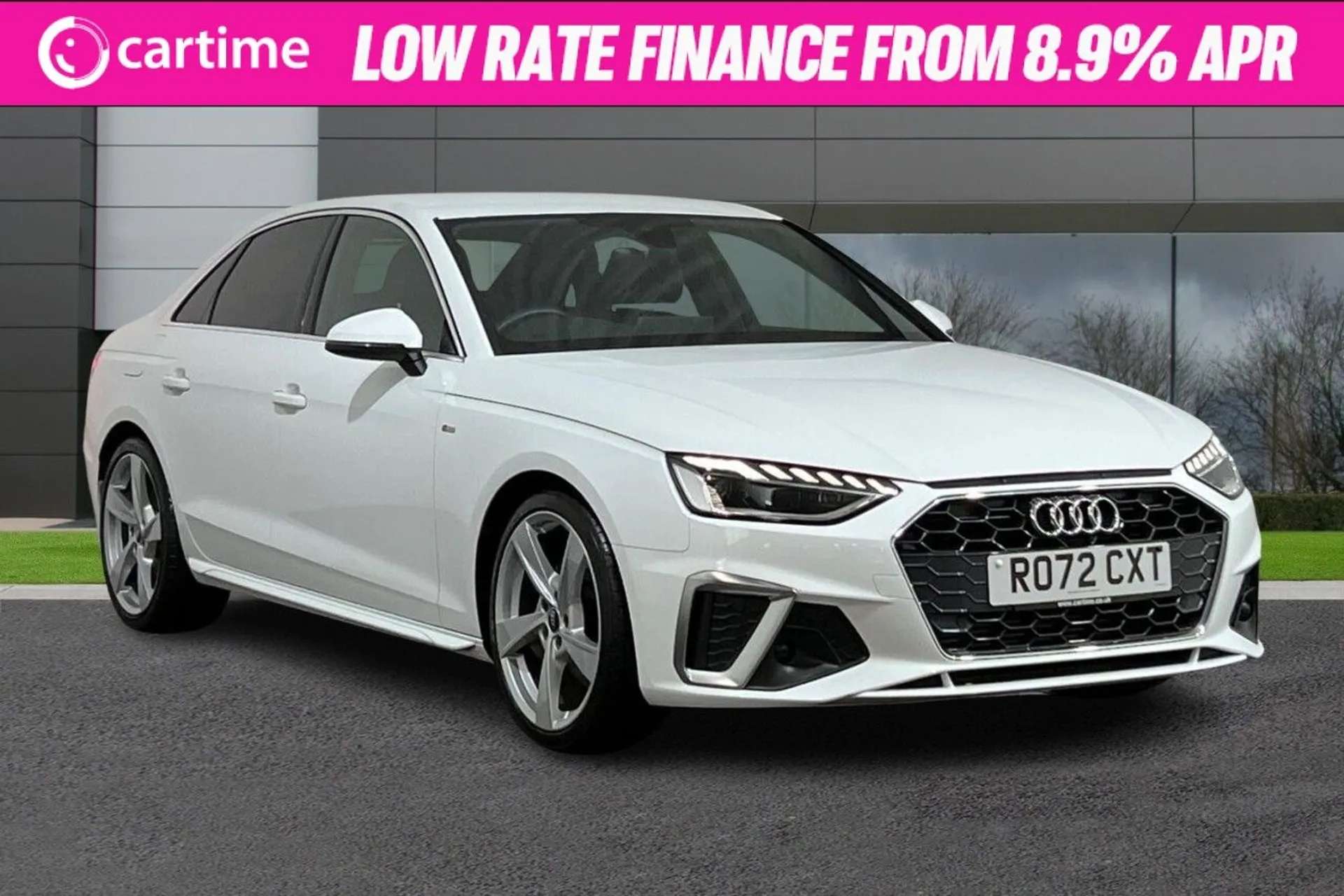 A 2022 AUDI A4 2.0 TFSI S LINE MHEV 4d 148 BHP Apple CarPlay, Heated Seats, Reversing Camera, LED Headlights, Parking Sensors Ibis White, 19-inch Alloy Wheels A 2022 AUDI A4 2.0 TFSI S LINE MHEV 4d 148 BHP Apple CarPlay, Heated Seats, Reversing Camera, LED Headlights, Parking Sensors Ibis White, 19-inch Alloy Wheels