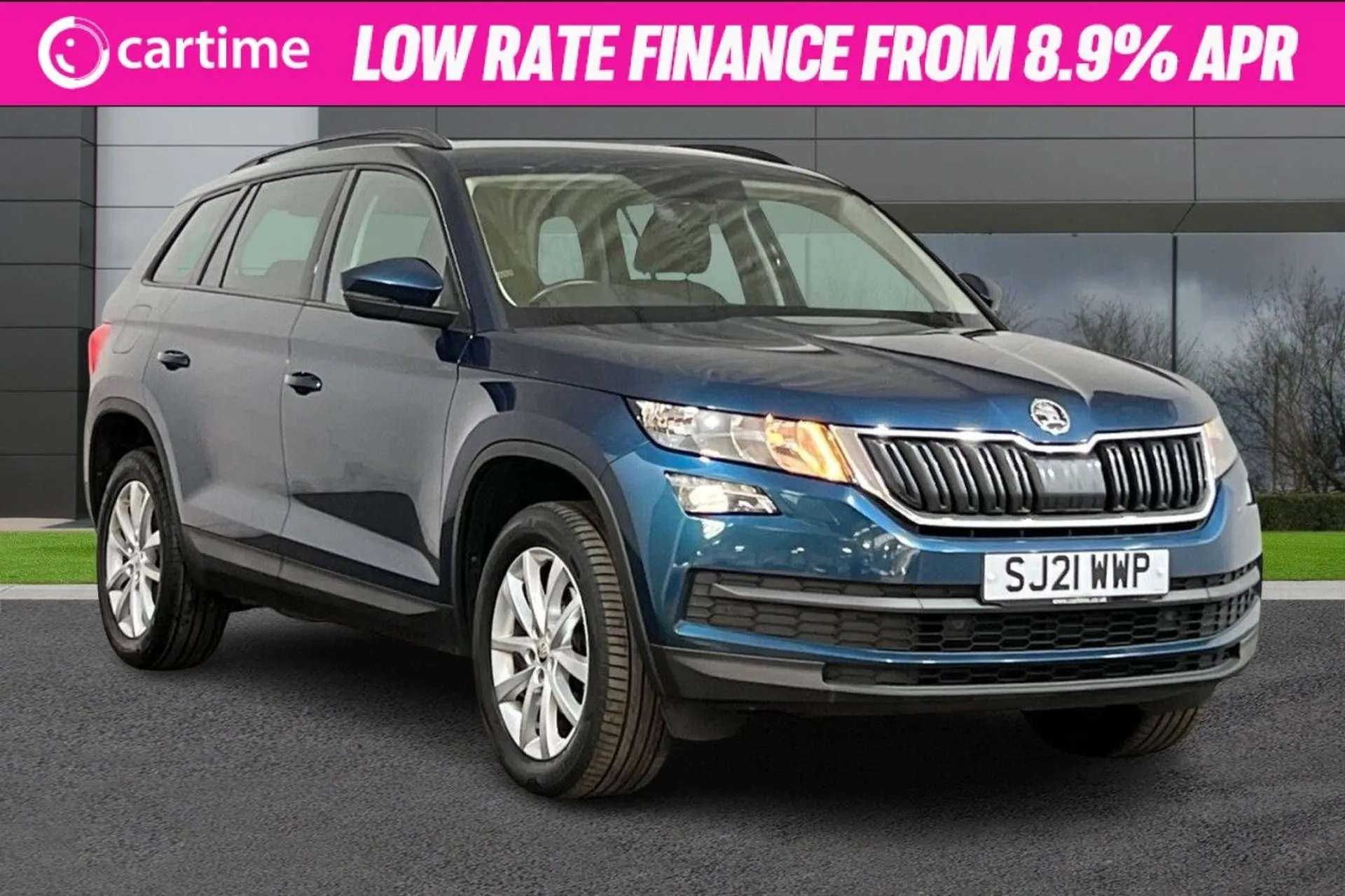 A 2021 SKODA KODIAQ 1.5 SE TSI DSG 5d 148 BHP Android Auto/Apple CarPlay, Cruise Control, DAB Radio, Bluetooth, Touchscreen Energy Blue, 18-Inch Alloy Wheels A 2021 SKODA KODIAQ 1.5 SE TSI DSG 5d 148 BHP Android Auto/Apple CarPlay, Cruise Control, DAB Radio, Bluetooth, Touchscreen Energy Blue, 18-Inch Alloy Wheels