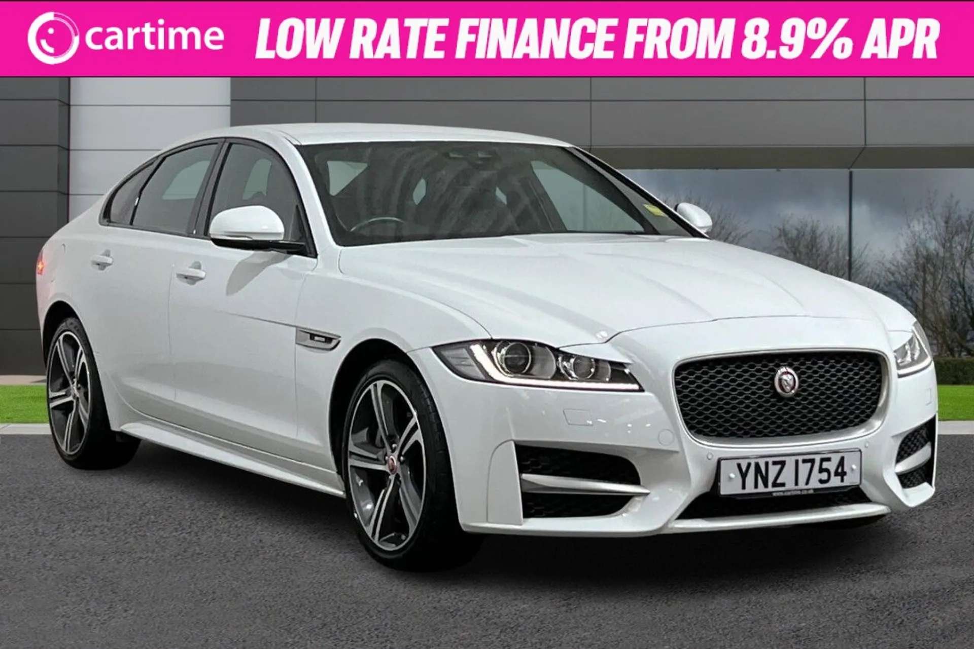 A 2018 JAGUAR XF 2.0 R-SPORT 4d 247 BHP Heated Front Seats, Heated Windscreen, 10-Inch Touchscreen, 360 Park Distance Control, Black Leather Interior Fuji White, 19-In A 2018 JAGUAR XF 2.0 R-SPORT 4d 247 BHP Heated Front Seats, Heated Windscreen, 10-Inch Touchscreen, 360 Park Distance Control, Black Leather Interior Fuji White, 19-In