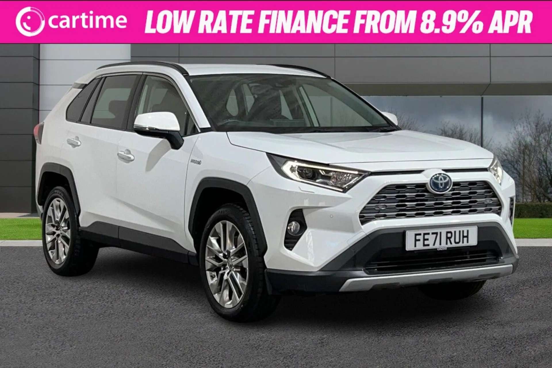 A 2021 TOYOTA RAV4 2.5 VVT-I EXCEL 5d 219 BHP 8in Multimedia Display, Rear Camera Display, Apple CarPlay - Android Auto, DAB Digital Radio, Full Leather Seating Pure Whi A 2021 TOYOTA RAV4 2.5 VVT-I EXCEL 5d 219 BHP 8in Multimedia Display, Rear Camera Display, Apple CarPlay - Android Auto, DAB Digital Radio, Full Leather Seating Pure Whi