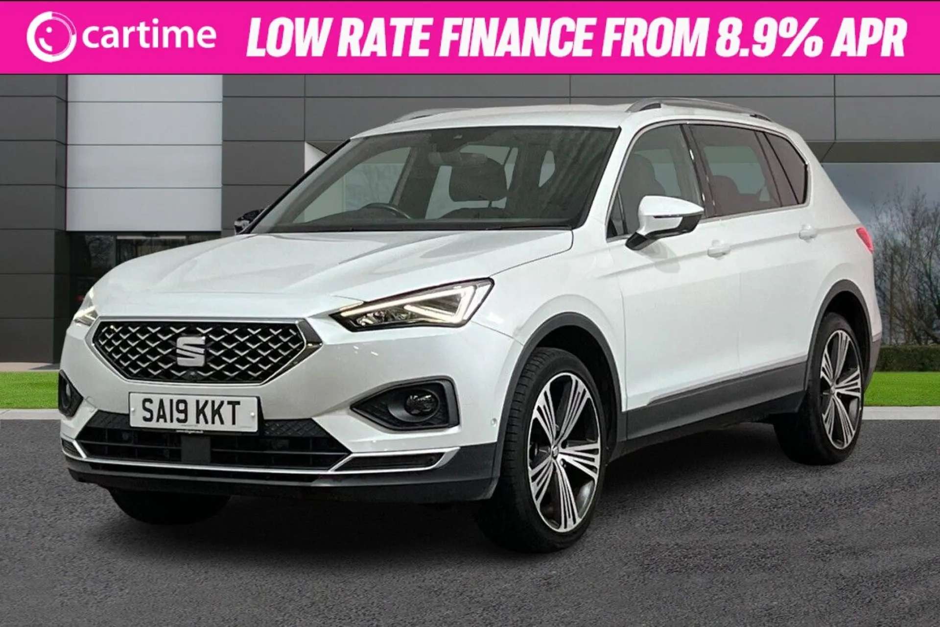A 2019 SEAT TARRACO 1.5 TSI EVO XCELLENCE LUX 5d 148 BHP Rear Camera, LED Headlights, Smartphone Integration, Power Fold Mirrors, Adaptive Cruise Control Onyx White, 20in A 2019 SEAT TARRACO 1.5 TSI EVO XCELLENCE LUX 5d 148 BHP Rear Camera, LED Headlights, Smartphone Integration, Power Fold Mirrors, Adaptive Cruise Control Onyx White, 20in
