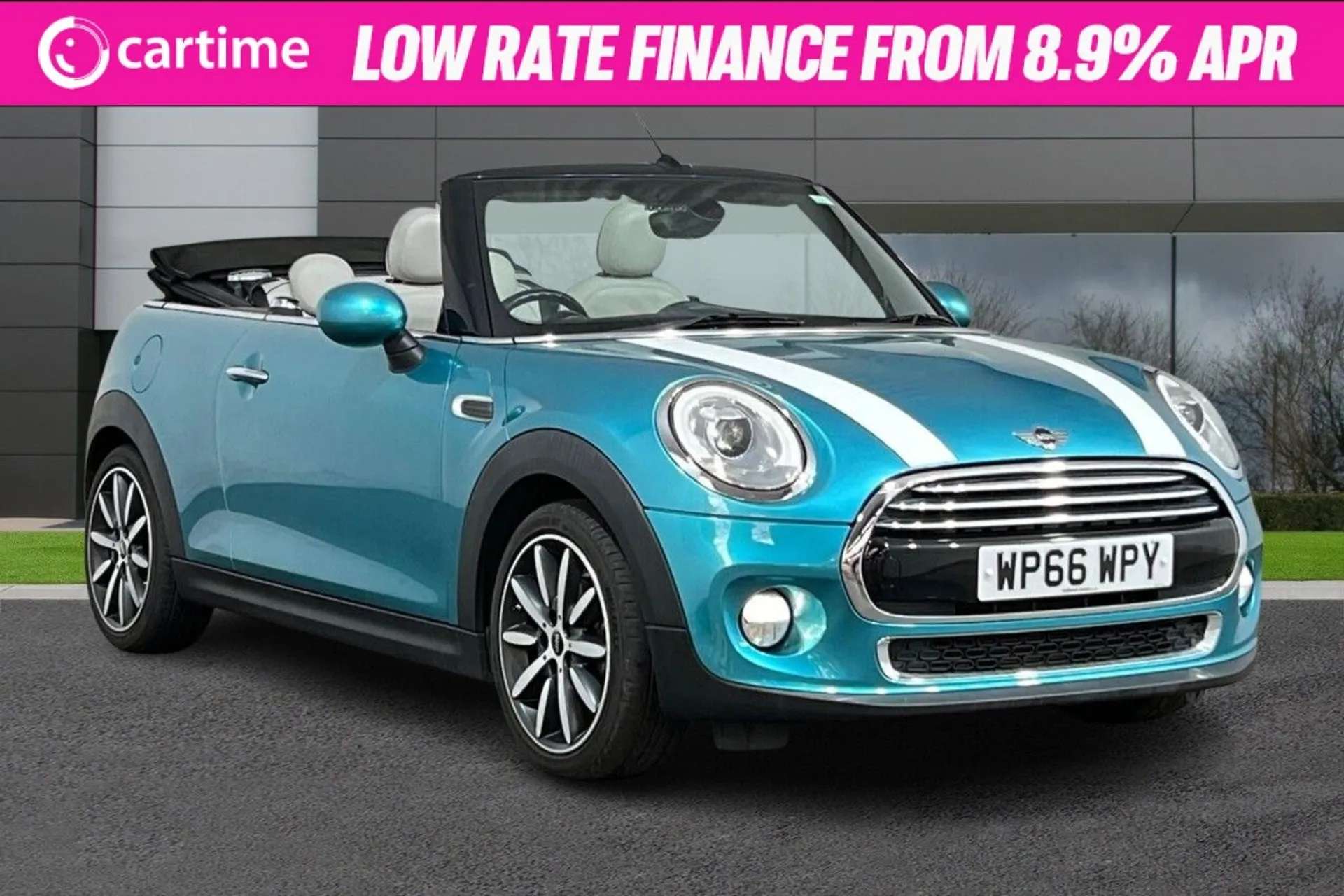 A 2016 MINI CONVERTIBLE 1.5 COOPER 2d 134 BHP Chilli Pack, Media Pack XL, Bluetooth, DAB - Digital Radio, 17in Alloys Caribbean Blue, 19-In Alloy Wheels A 2016 MINI CONVERTIBLE 1.5 COOPER 2d 134 BHP Chilli Pack, Media Pack XL, Bluetooth, DAB - Digital Radio, 17in Alloys Caribbean Blue, 19-In Alloy Wheels