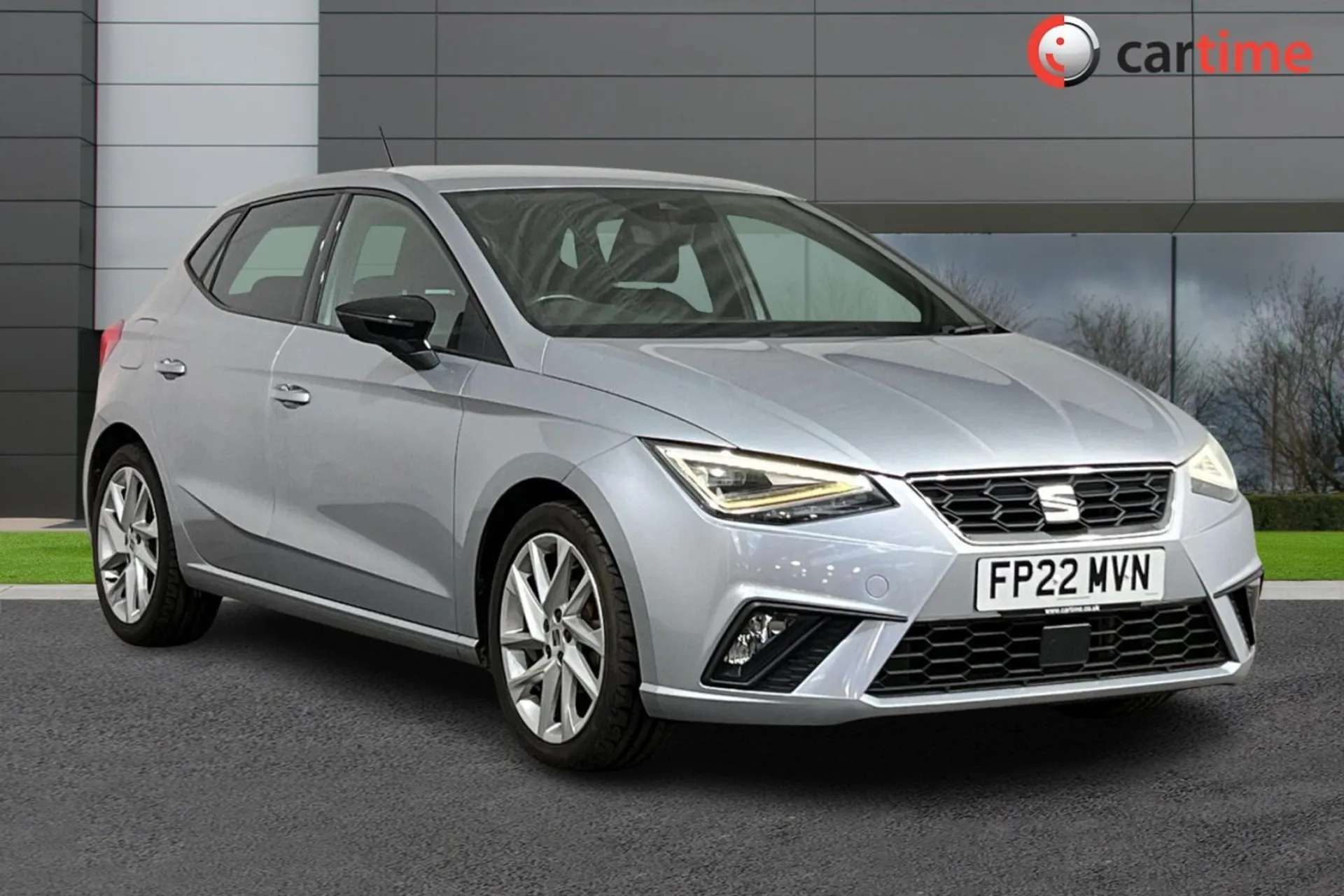 A 2022 SEAT IBIZA 1.0 TSI FR 5d 94 BHP Cruise Control, Android Auto/Apple CarPlay, Auto LED Headlights, 8-Inch Touchscreen, Privacy Glass Urban Silver, 17-Inch Alloy Wh A 2022 SEAT IBIZA 1.0 TSI FR 5d 94 BHP Cruise Control, Android Auto/Apple CarPlay, Auto LED Headlights, 8-Inch Touchscreen, Privacy Glass Urban Silver, 17-Inch Alloy Wh