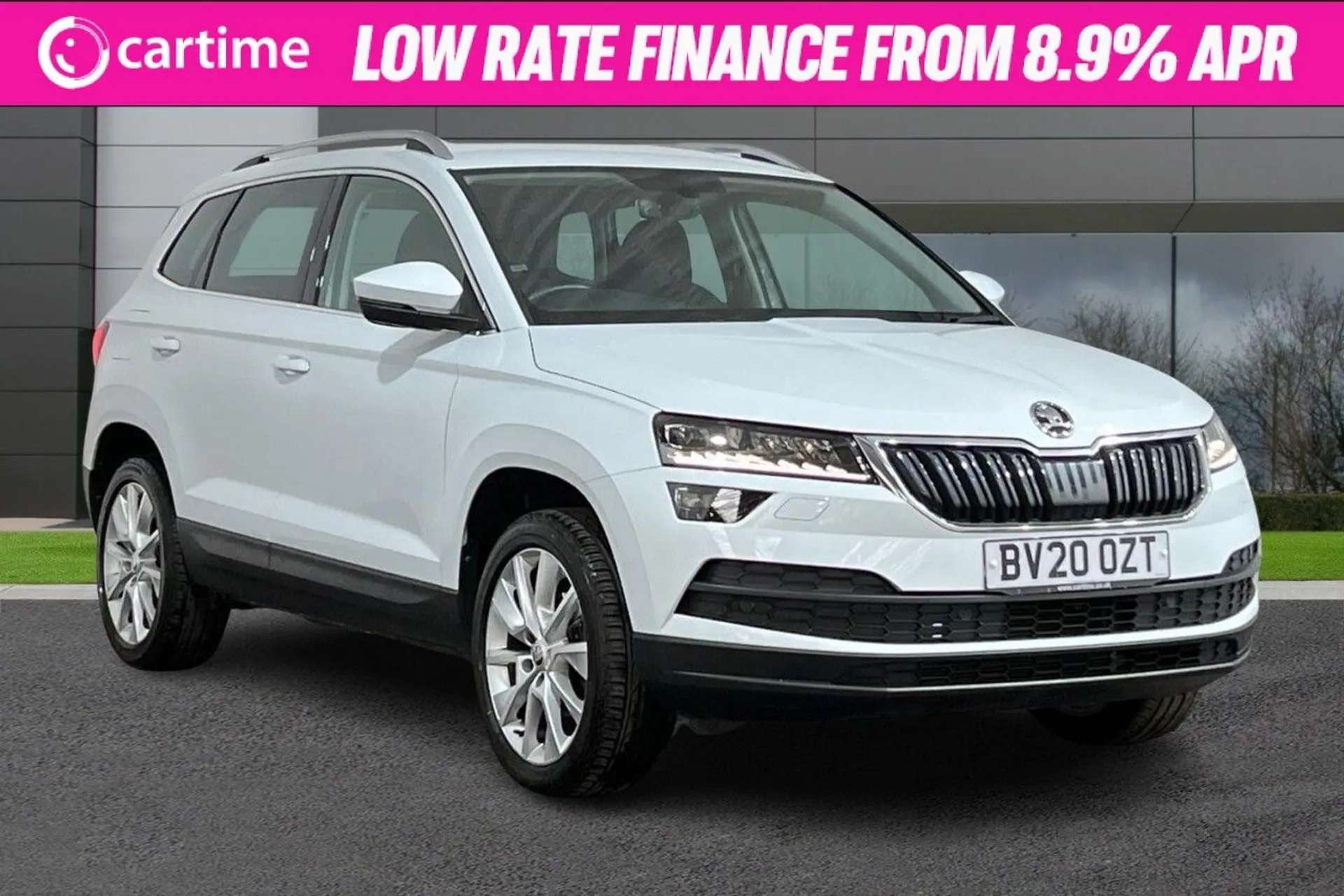 A 0 SKODA KAROQ 1.0 SE L TSI 5d 114 BHP 8In Touchscreen, Apple CarPlay / Android Auto, Satellite Navigation, Reversing Camera, Bluetooth 18in Alloys, Candy White A 0 SKODA KAROQ 1.0 SE L TSI 5d 114 BHP 8In Touchscreen, Apple CarPlay / Android Auto, Satellite Navigation, Reversing Camera, Bluetooth 18in Alloys, Candy White