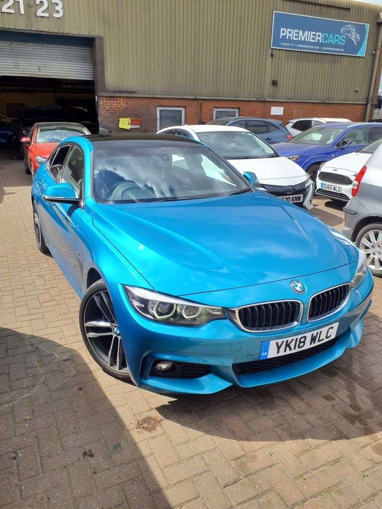 A 2018 BMW 4 SERIES GRAN COUPE 2.0 430i M Sport Hatchback 5dr Petrol Auto Euro 6 (s/s) (252 ps) 6 MONTH WA A 2018 BMW 4 SERIES GRAN COUPE 2.0 430i M Sport Hatchback 5dr Petrol Auto Euro 6 (s/s) (252 ps) 6 MONTH WA