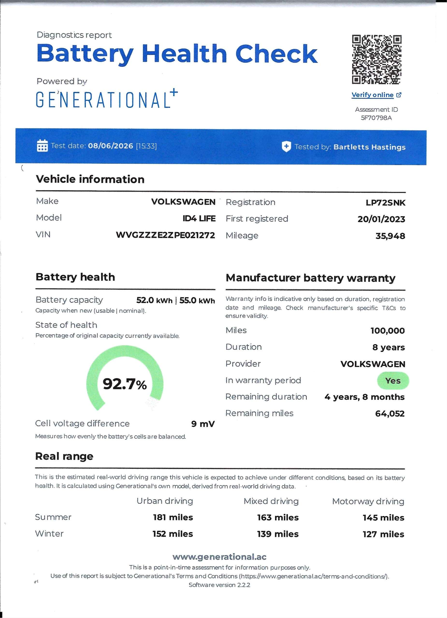 A 2023 VOLKSWAGEN ID.4 Pure 52kWh Life Electric Auto 5dr 1 Owner A 2023 VOLKSWAGEN ID.4 Pure 52kWh Life Electric Auto 5dr 1 Owner