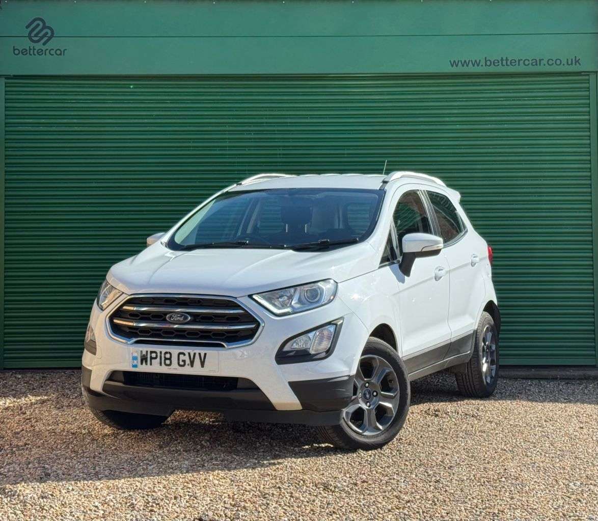 A 2018 FORD ECOSPORT 1.0T EcoBoost Zetec SUV 5dr Petrol Manual Euro 6 (s/s) (125 ps) Apple Car P A 2018 FORD ECOSPORT 1.0T EcoBoost Zetec SUV 5dr Petrol Manual Euro 6 (s/s) (125 ps) Apple Car P