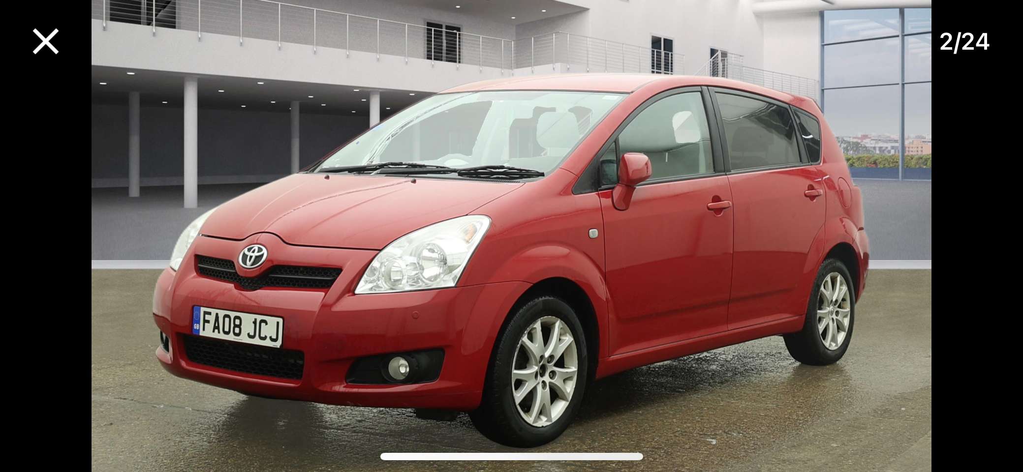 A 2008 TOYOTA COROLLA VERSO 1.8 SR MPV 5dr Petrol Multimode (179 g/km, 127 bhp) A 2008 TOYOTA COROLLA VERSO 1.8 SR MPV 5dr Petrol Multimode (179 g/km, 127 bhp)