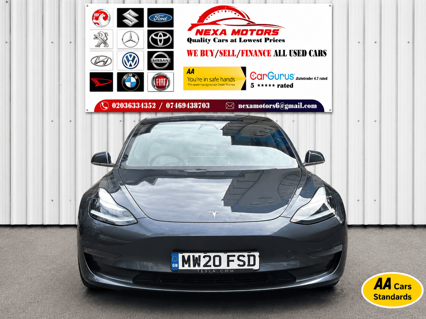 A 2020 TESLA MODEL 3 (Dual Motor) Long Range Saloon 4dr Electric Auto 4WDE (346 ps) A 2020 TESLA MODEL 3 (Dual Motor) Long Range Saloon 4dr Electric Auto 4WDE (346 ps)