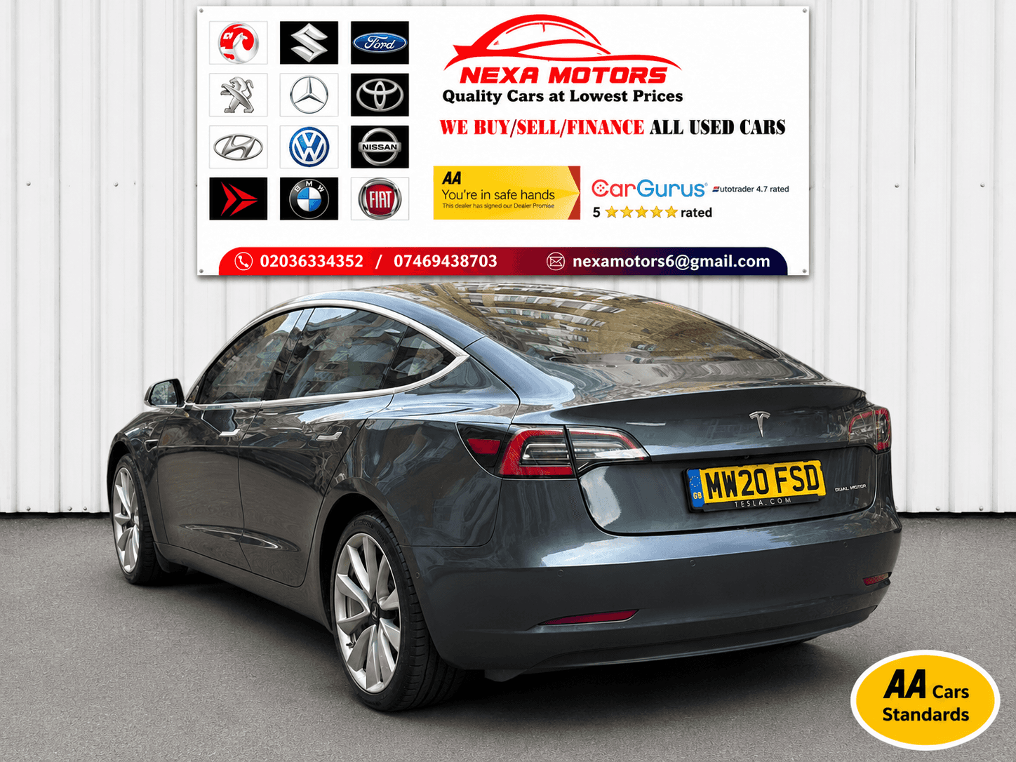 A 2020 TESLA MODEL 3 (Dual Motor) Long Range Saloon 4dr Electric Auto 4WDE (346 ps) A 2020 TESLA MODEL 3 (Dual Motor) Long Range Saloon 4dr Electric Auto 4WDE (346 ps)
