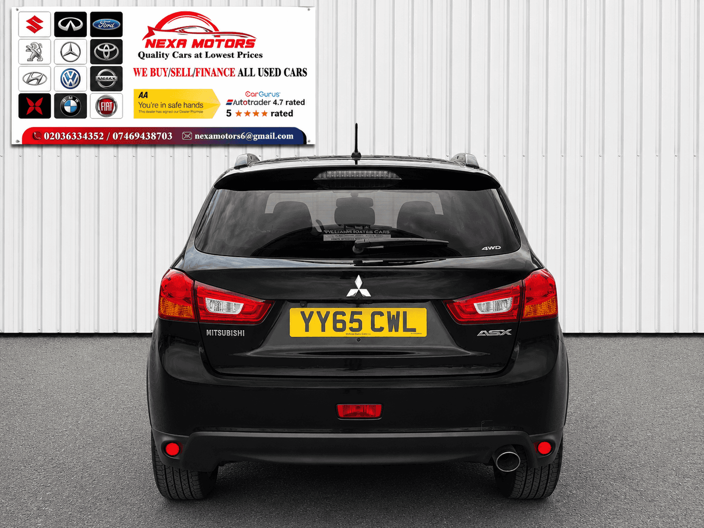 A 2015 MITSUBISHI ASX 2.2 DI-D ZC-H SUV 5dr Diesel Auto 4WD Euro 6 (147 ps) A 2015 MITSUBISHI ASX 2.2 DI-D ZC-H SUV 5dr Diesel Auto 4WD Euro 6 (147 ps)