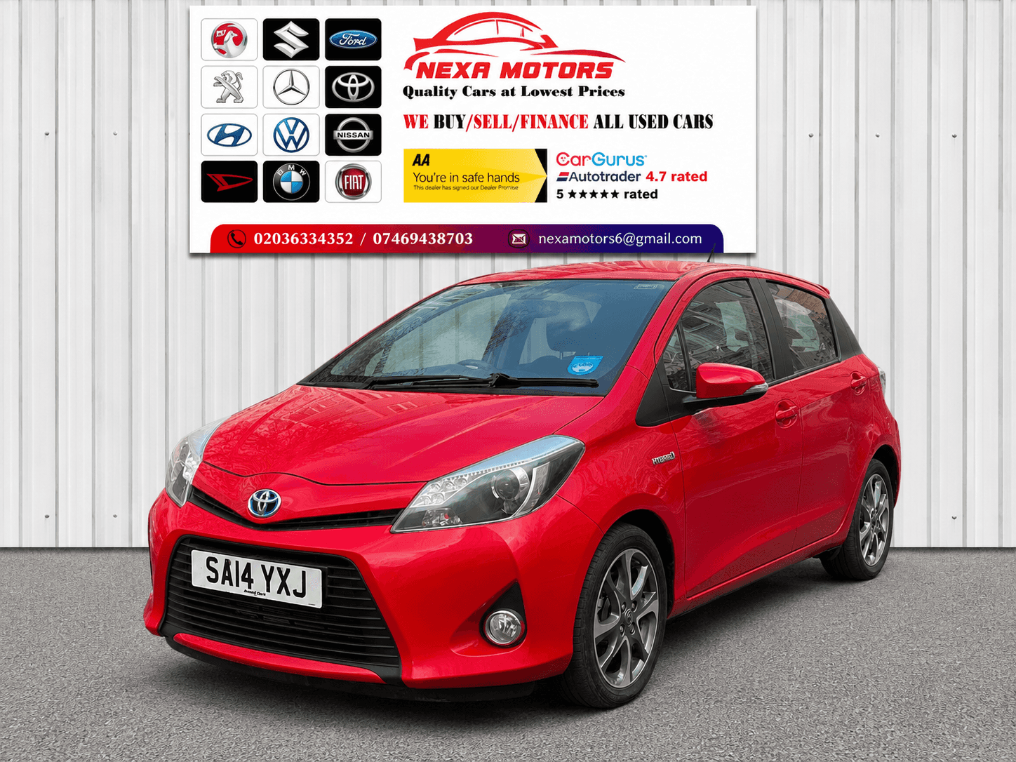 A 2014 TOYOTA YARIS 1.5 VVT-h Trend Hatchback 5dr Petrol Hybrid CVT Euro 5 (101 ps) A 2014 TOYOTA YARIS 1.5 VVT-h Trend Hatchback 5dr Petrol Hybrid CVT Euro 5 (101 ps)