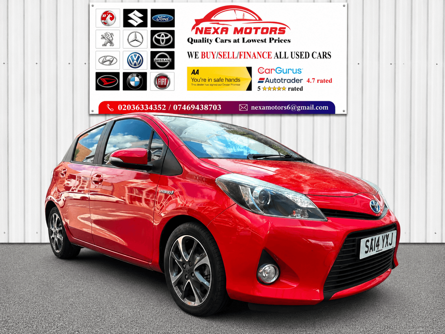 A 2014 TOYOTA YARIS 1.5 VVT-h Trend Hatchback 5dr Petrol Hybrid CVT Euro 5 (101 ps) A 2014 TOYOTA YARIS 1.5 VVT-h Trend Hatchback 5dr Petrol Hybrid CVT Euro 5 (101 ps)