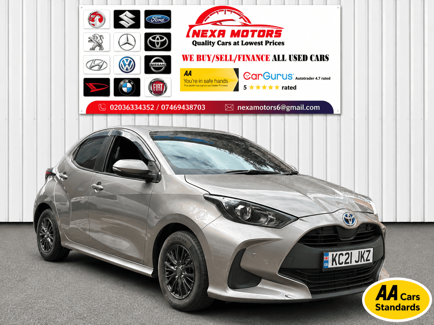 A 2021 TOYOTA YARIS 1.5 VVT-h Dynamic Hatchback 5dr Petrol Hybrid E-CVT Euro 6 (s/s) (116 ps) A 2021 TOYOTA YARIS 1.5 VVT-h Dynamic Hatchback 5dr Petrol Hybrid E-CVT Euro 6 (s/s) (116 ps)