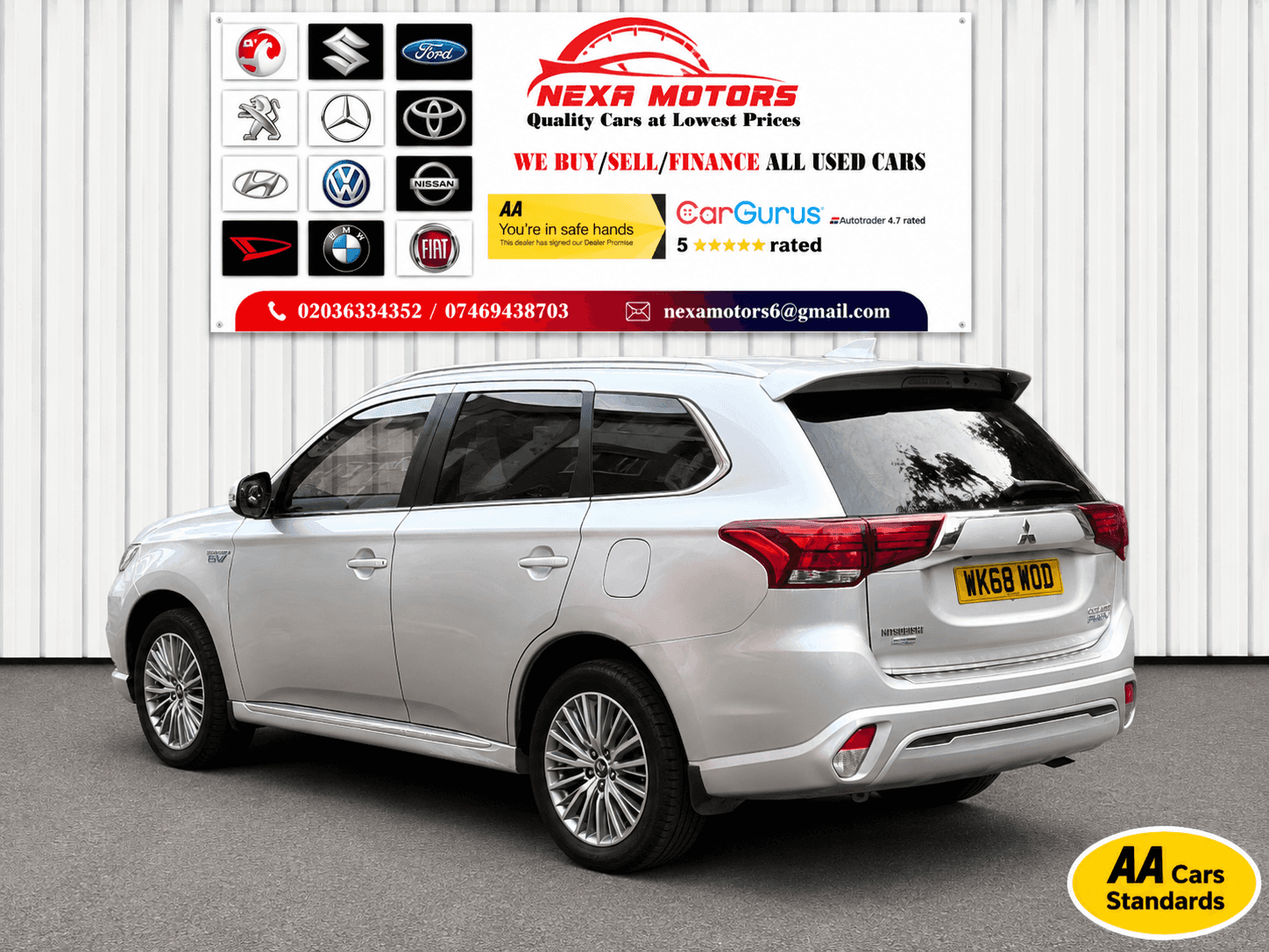 A 2018 MITSUBISHI OUTLANDER 2.4h TwinMotor 13.8kWh 4h SUV 5dr Petrol Plug-in Hybrid CVT 4WD Euro 6 (s/s) (209 ps) A 2018 MITSUBISHI OUTLANDER 2.4h TwinMotor 13.8kWh 4h SUV 5dr Petrol Plug-in Hybrid CVT 4WD Euro 6 (s/s) (209 ps)