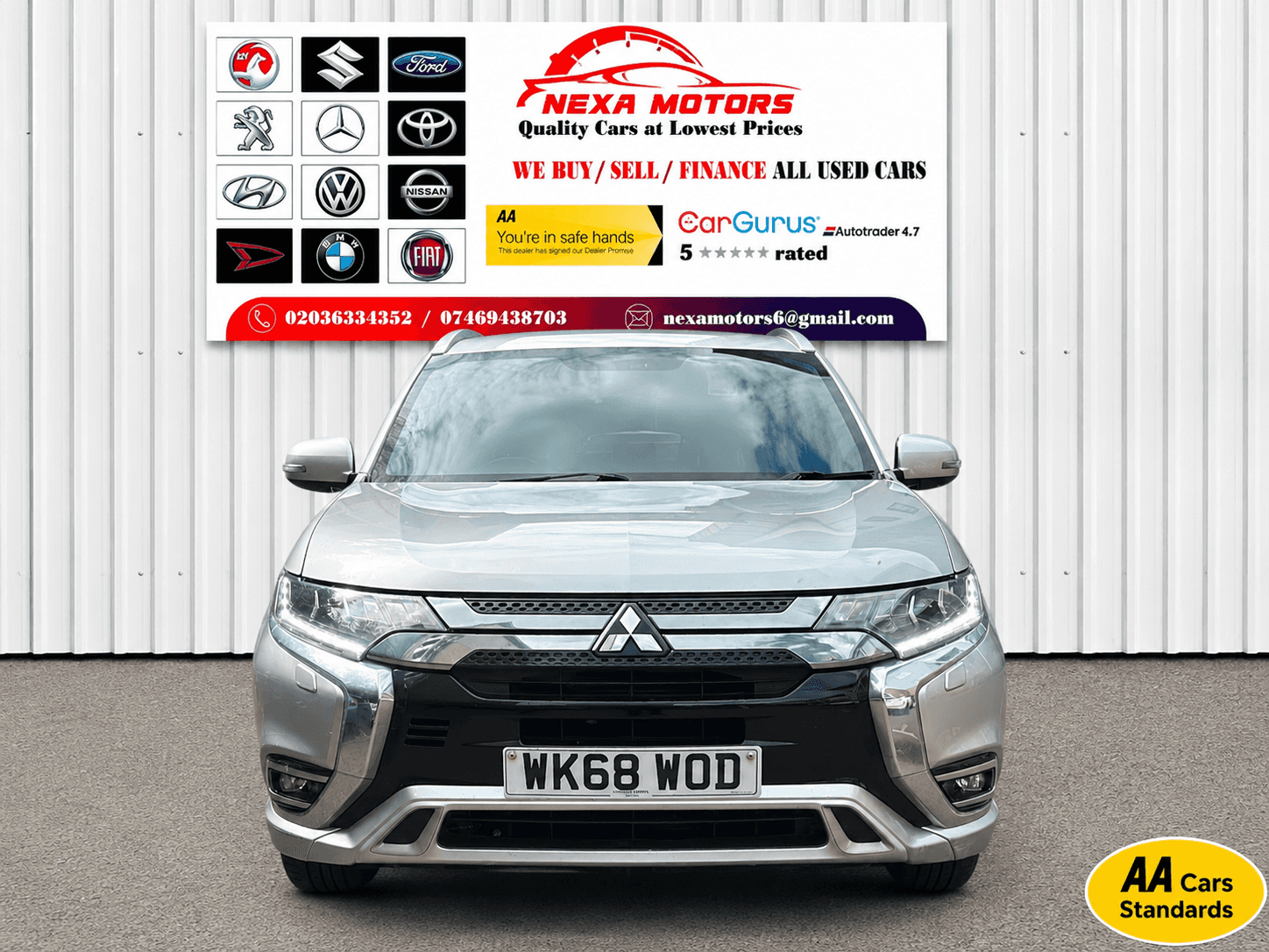 A 2018 MITSUBISHI OUTLANDER 2.4h TwinMotor 13.8kWh 4h SUV 5dr Petrol Plug-in Hybrid CVT 4WD Euro 6 (s/s) (209 ps) A 2018 MITSUBISHI OUTLANDER 2.4h TwinMotor 13.8kWh 4h SUV 5dr Petrol Plug-in Hybrid CVT 4WD Euro 6 (s/s) (209 ps)