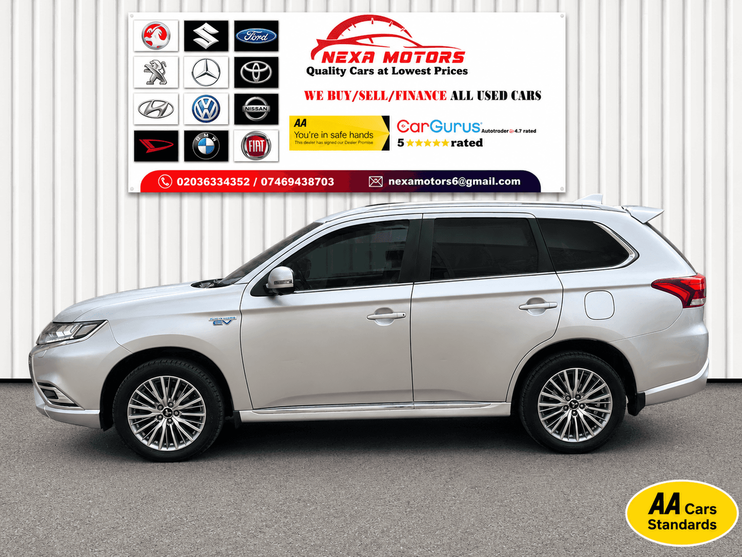 A 2018 MITSUBISHI OUTLANDER 2.4h TwinMotor 13.8kWh 4h SUV 5dr Petrol Plug-in Hybrid CVT 4WD Euro 6 (s/s) (209 ps) A 2018 MITSUBISHI OUTLANDER 2.4h TwinMotor 13.8kWh 4h SUV 5dr Petrol Plug-in Hybrid CVT 4WD Euro 6 (s/s) (209 ps)