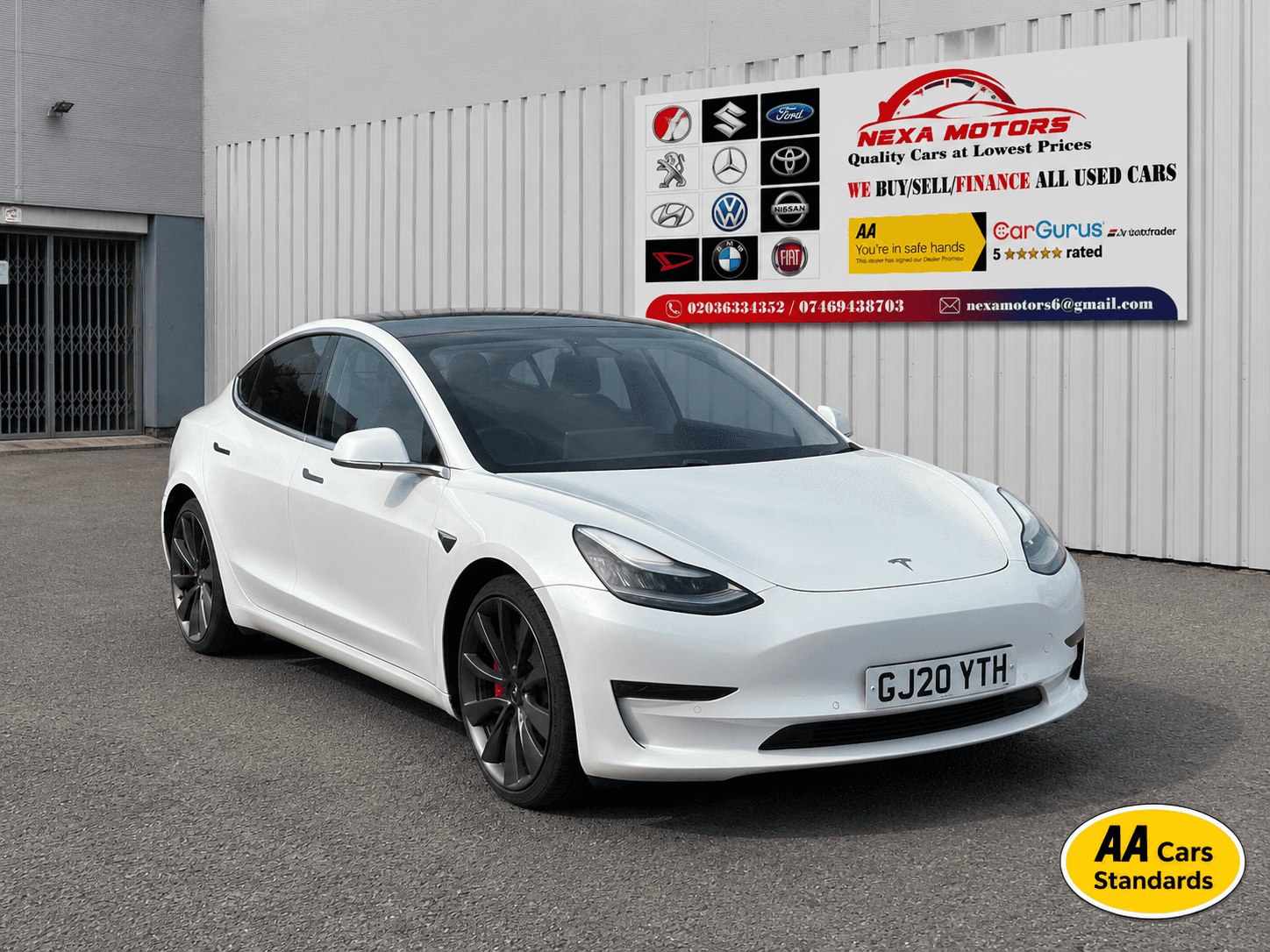 A 2020 TESLA MODEL 3 (Dual Motor) Performance Saloon 4dr Electric Auto 4WDE (Performance Upgrade) (449 bhp) A 2020 TESLA MODEL 3 (Dual Motor) Performance Saloon 4dr Electric Auto 4WDE (Performance Upgrade) (449 bhp)
