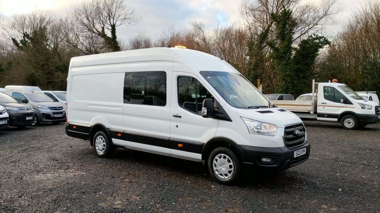 A 2021 FORD TRANSIT Crew Van Double Cab L4 H3 Trend Tdci 130 ps DCIV 350 XLWB High Roof With Ai A 2021 FORD TRANSIT Crew Van Double Cab L4 H3 Trend Tdci 130 ps DCIV 350 XLWB High Roof With Ai