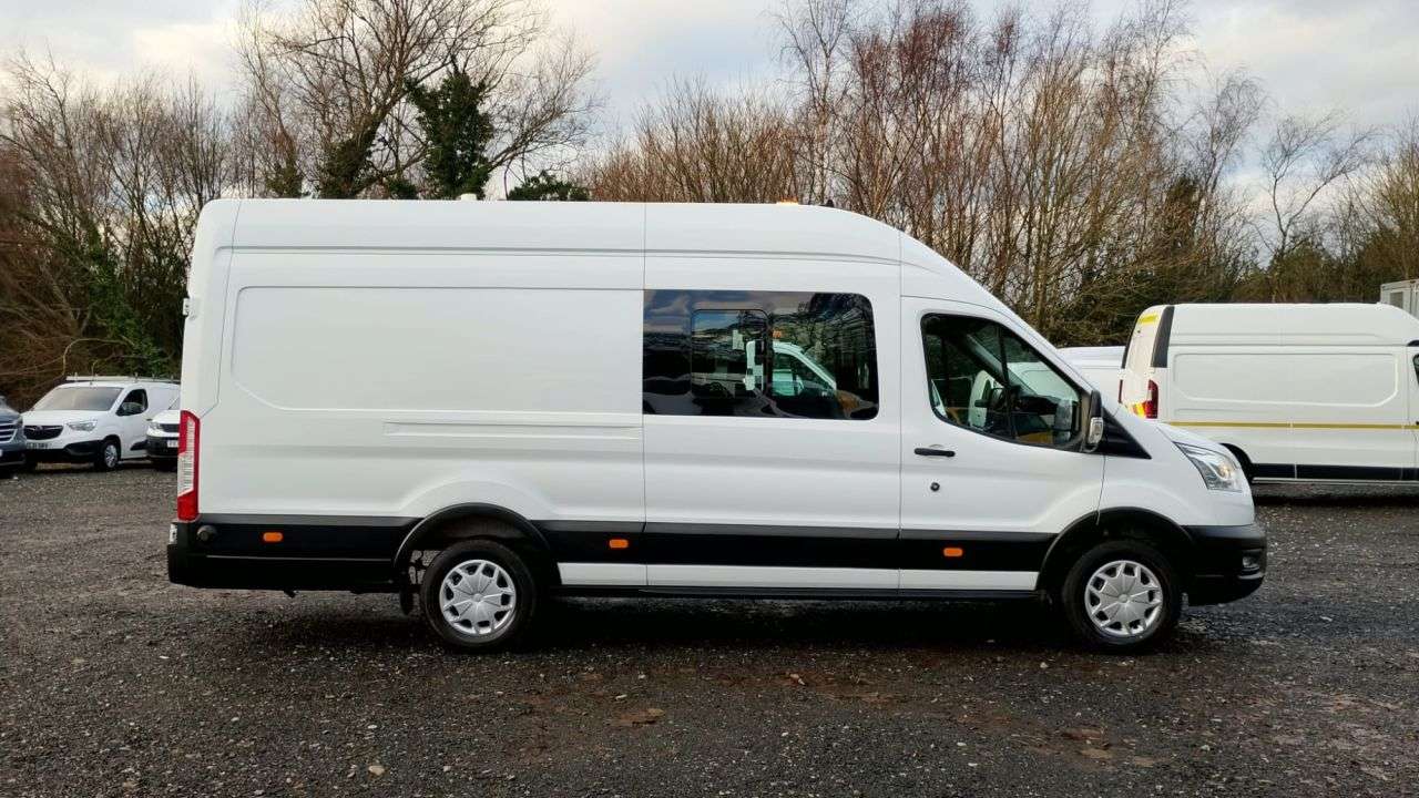 A 2021 FORD TRANSIT Crew Van Double Cab L4 H3 Trend Tdci 130 ps DCIV 350 XLWB High Roof With Ai A 2021 FORD TRANSIT Crew Van Double Cab L4 H3 Trend Tdci 130 ps DCIV 350 XLWB High Roof With Ai