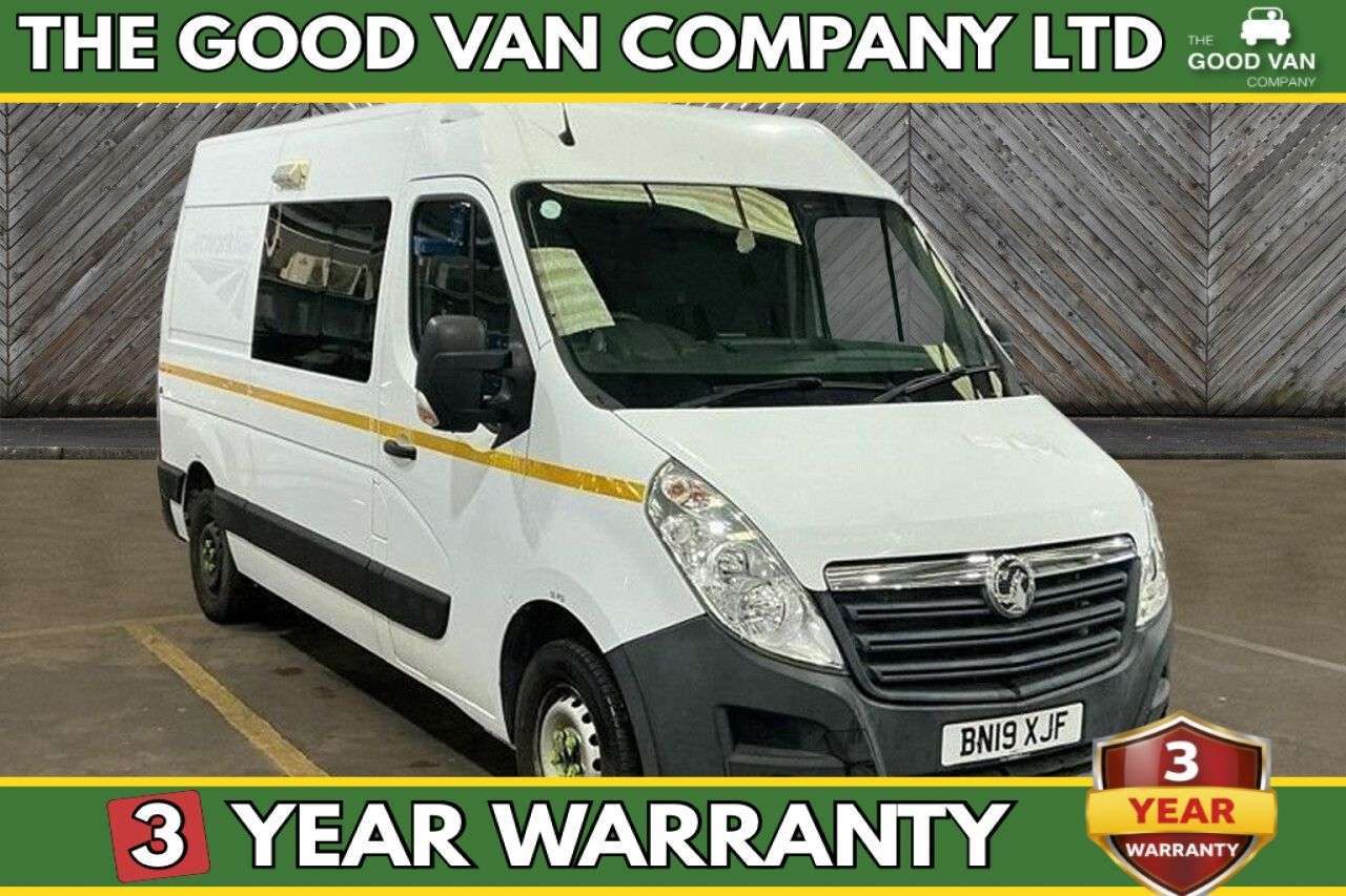 A 2019 VAUXHALL MOVANO L2 H2 Crew Van with Integrated Mess Unit With Air Conditioning Cdti 130 PS. A 2019 VAUXHALL MOVANO L2 H2 Crew Van with Integrated Mess Unit With Air Conditioning Cdti 130 PS.