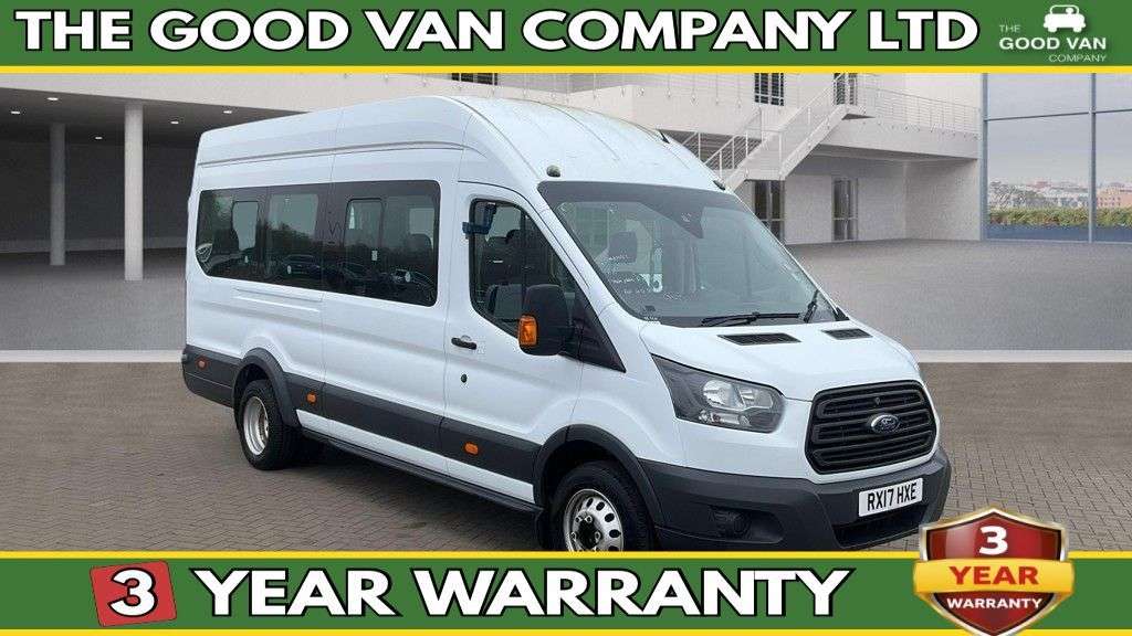 A 2017 FORD TRANSIT MINIBUS Minibus 17 Seat Tdci 460 TDCI 125 PS XLWB High Roof With Air Conditioning, A 2017 FORD TRANSIT MINIBUS Minibus 17 Seat Tdci 460 TDCI 125 PS XLWB High Roof With Air Conditioning,