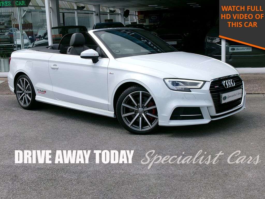 A 2017 AUDI A3 CABRIOLET 2.0 TDI S line Convertible 2dr Diesel Manual Euro 6 (s/s) (184 ps) A 2017 AUDI A3 CABRIOLET 2.0 TDI S line Convertible 2dr Diesel Manual Euro 6 (s/s) (184 ps)