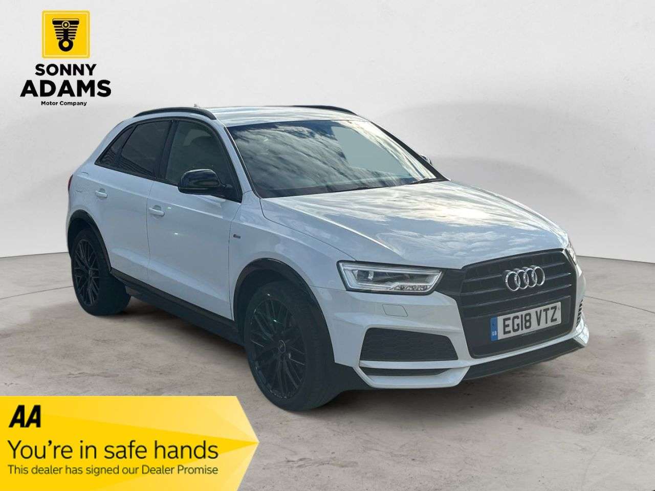 A 2018 AUDI Q3 1.4 TFSI CoD Black Edition SUV 5dr Petrol S Tronic Euro 6 (s/s) (150 ps) A 2018 AUDI Q3 1.4 TFSI CoD Black Edition SUV 5dr Petrol S Tronic Euro 6 (s/s) (150 ps)
