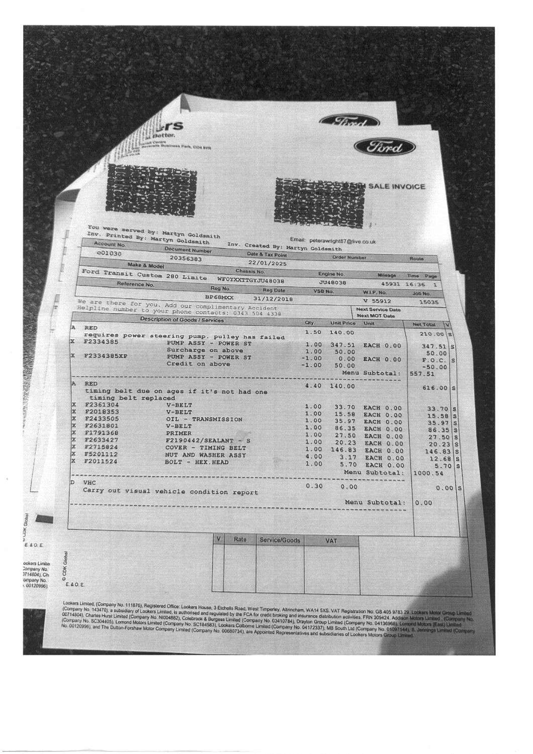 2018 FORD TRANSIT CUSTOM 2018 FORD TRANSIT CUSTOM