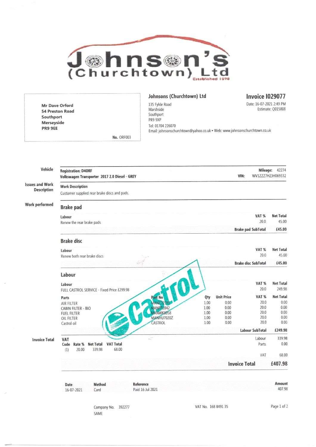 2017 VOLKSWAGEN TRANSPORTER 2017 VOLKSWAGEN TRANSPORTER