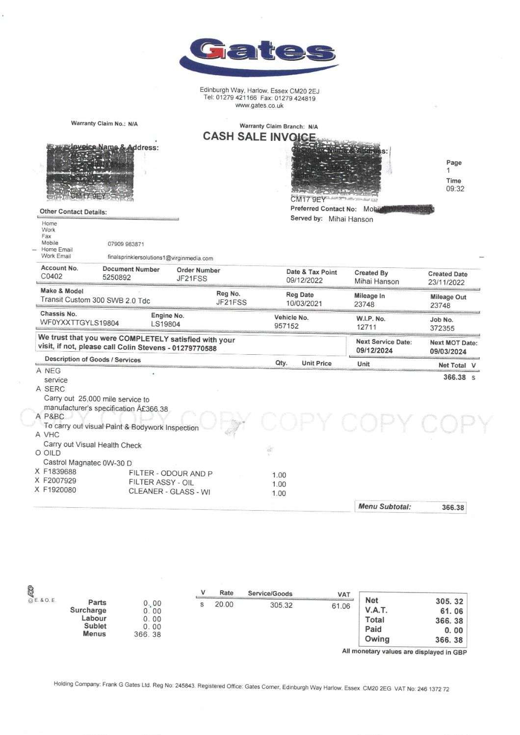 2021 FORD TRANSIT CUSTOM 2021 FORD TRANSIT CUSTOM