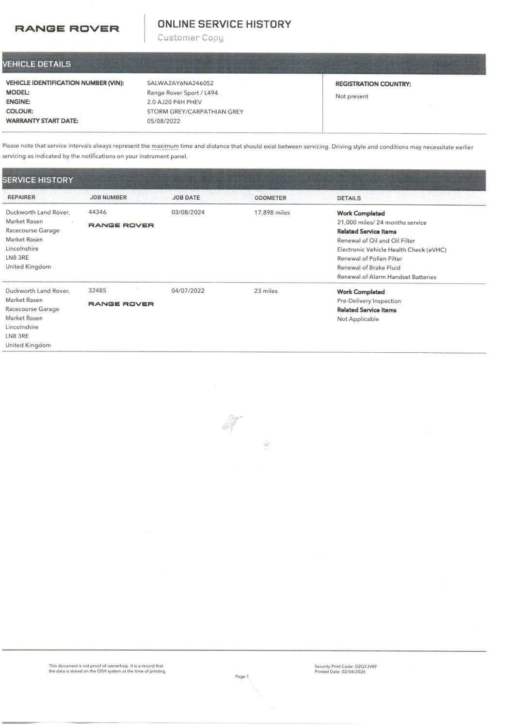 2022 LAND ROVER RANGE ROVER SPORT 2022 LAND ROVER RANGE ROVER SPORT