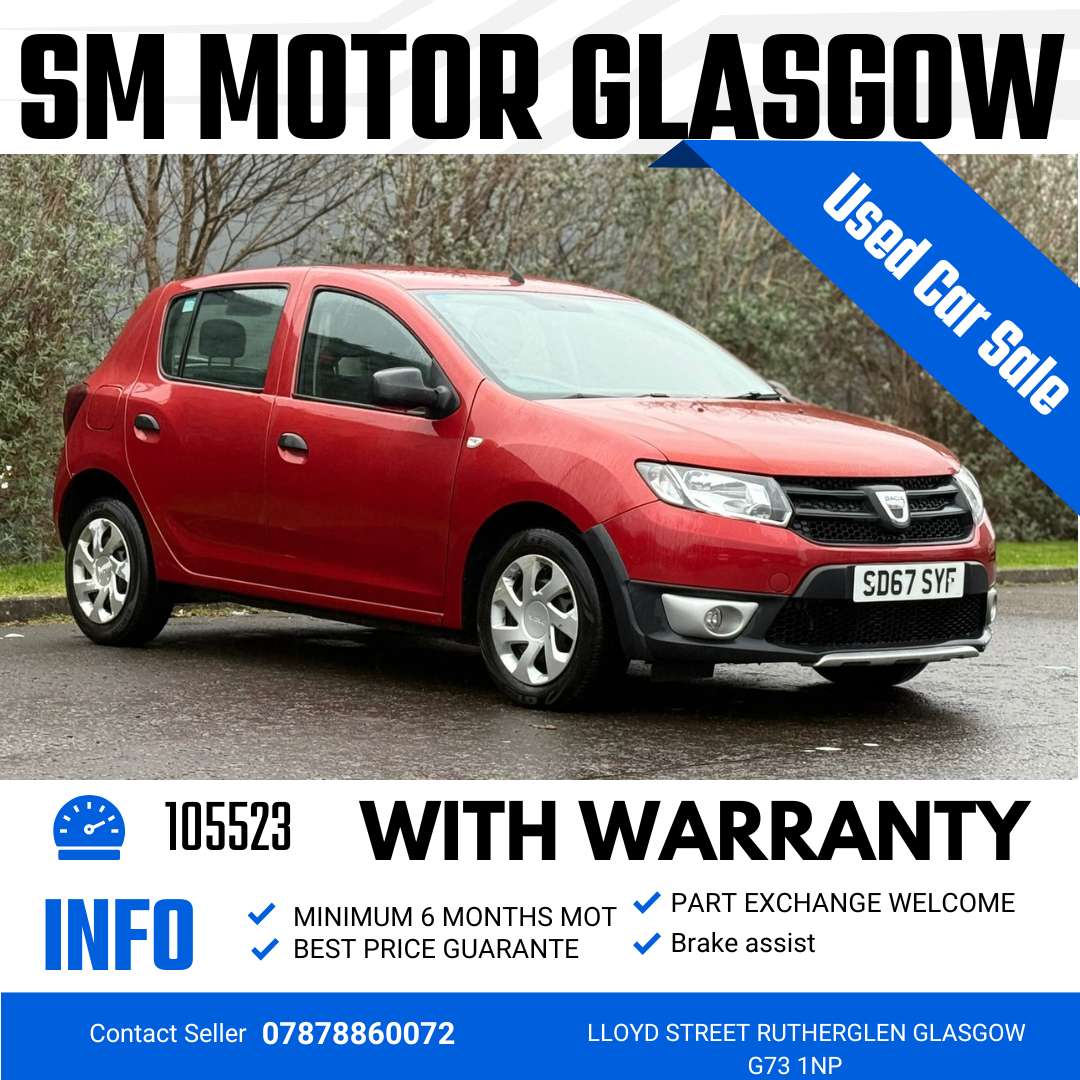 A 2017 DACIA SANDERO 1.0 SCe Ambiance Hatchback 5dr Petrol Manual Euro 6 (75 ps) A 2017 DACIA SANDERO 1.0 SCe Ambiance Hatchback 5dr Petrol Manual Euro 6 (75 ps)