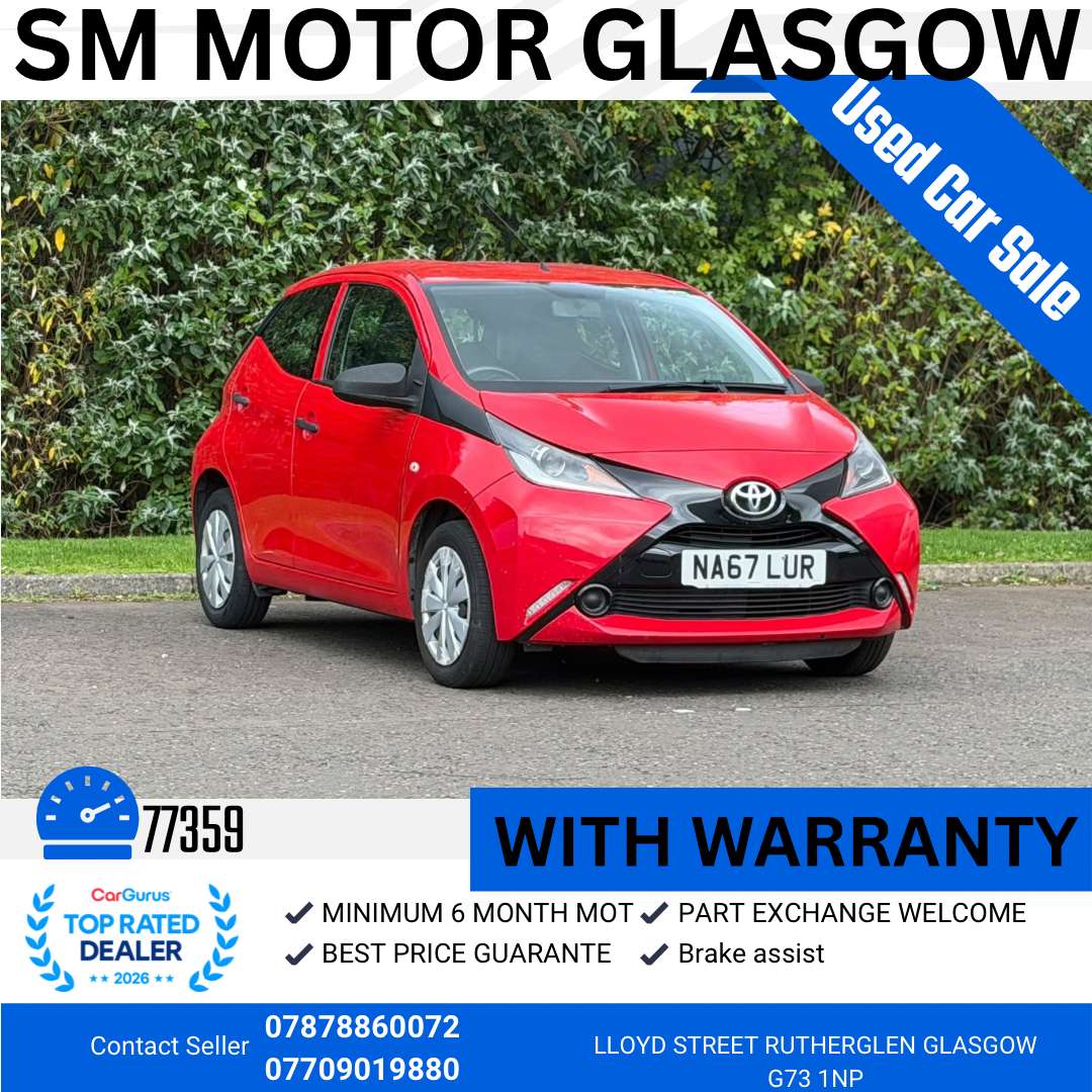 A 2017 TOYOTA AYGO 1.0 VVT-i x Hatchback 5dr Petrol Manual Euro 6 (68 ps) A 2017 TOYOTA AYGO 1.0 VVT-i x Hatchback 5dr Petrol Manual Euro 6 (68 ps)