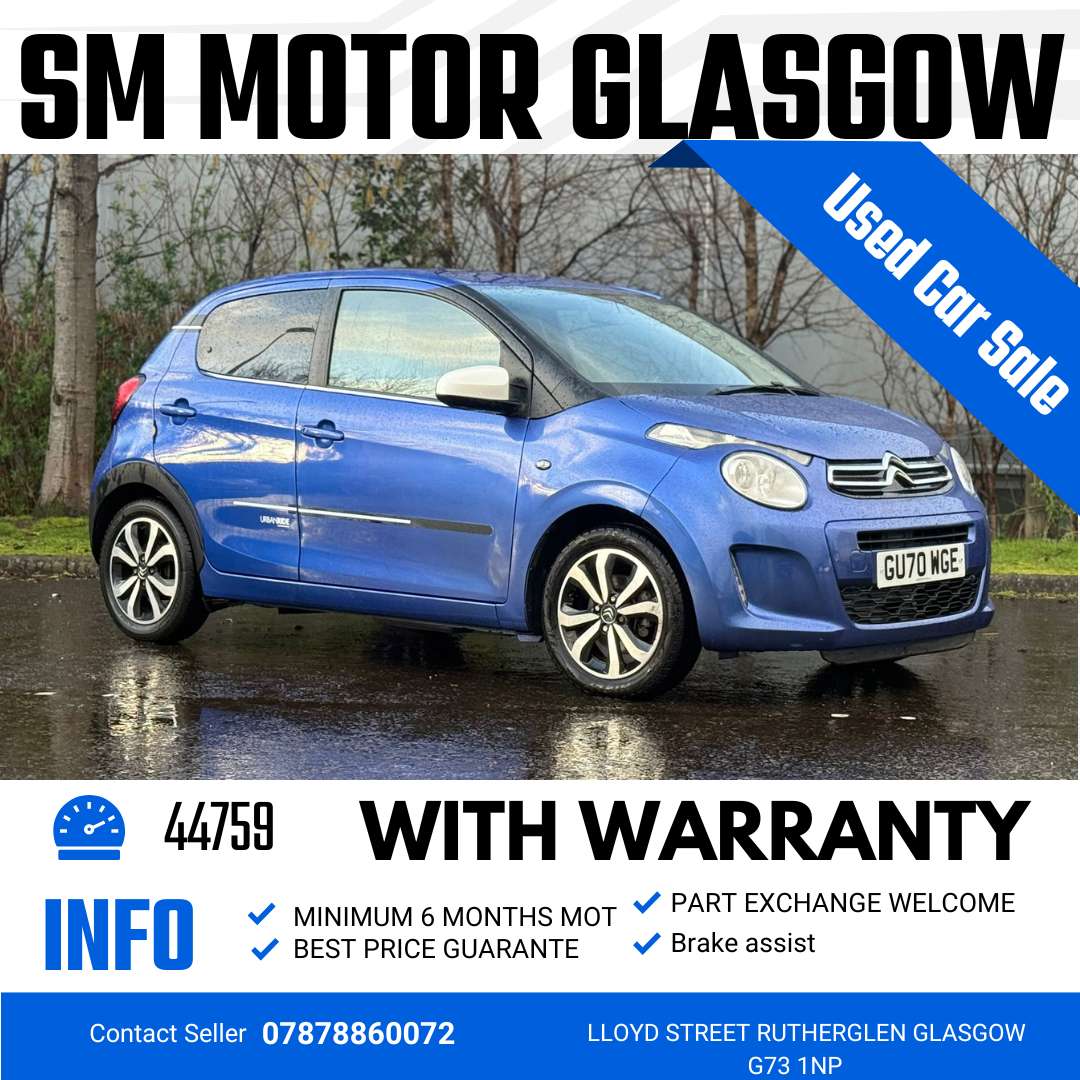 A 2020 CITROEN C1 1.0 VTi Urban Ride Hatchback 5dr Petrol Manual Euro 6 (s/s) (72 ps) A 2020 CITROEN C1 1.0 VTi Urban Ride Hatchback 5dr Petrol Manual Euro 6 (s/s) (72 ps)