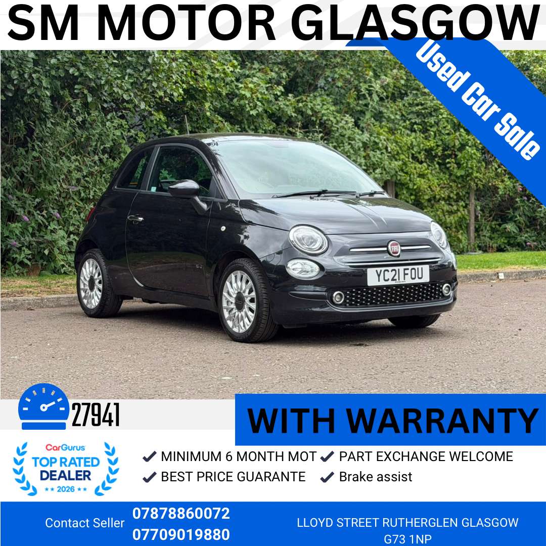 A 2021 FIAT 500 1.0 MHEV Lounge Hatchback 3dr Petrol Manual Euro 6 (s/s) (70 bhp) A 2021 FIAT 500 1.0 MHEV Lounge Hatchback 3dr Petrol Manual Euro 6 (s/s) (70 bhp)