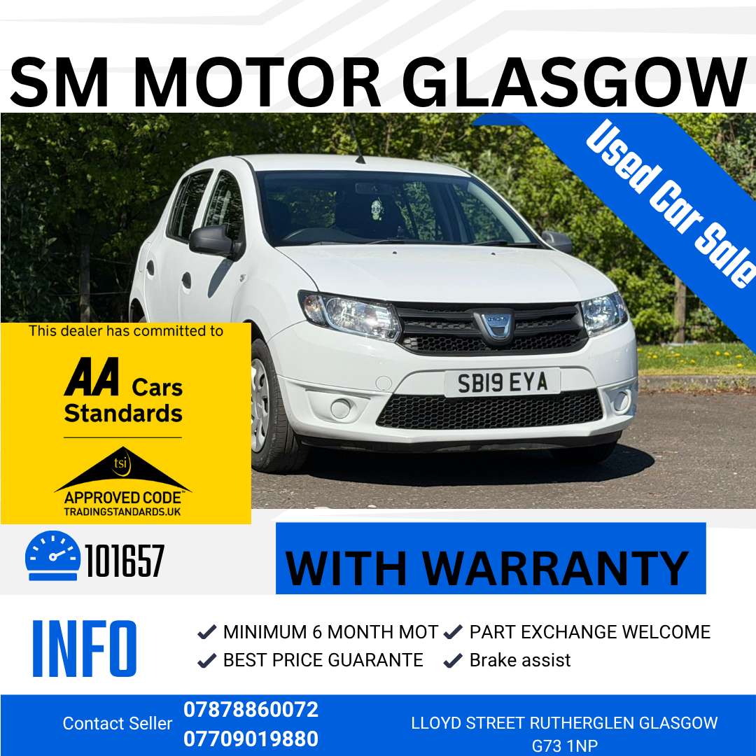 A 2019 DACIA SANDERO 1.0 SCe Essential Hatchback 5dr Petrol Manual Euro 6 (75 ps) A 2019 DACIA SANDERO 1.0 SCe Essential Hatchback 5dr Petrol Manual Euro 6 (75 ps)