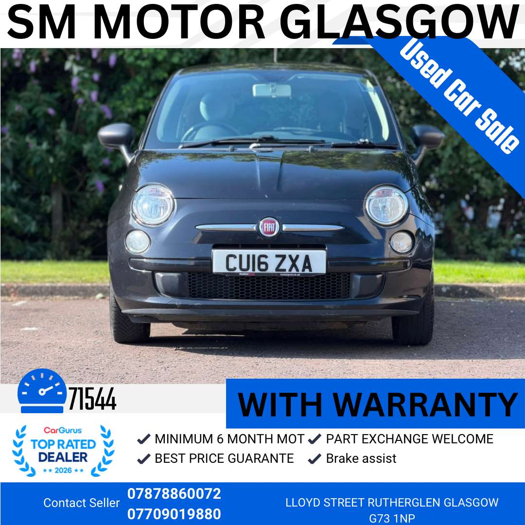 A 2016 FIAT 500 1.2 Pop Hatchback 3dr Petrol Manual Euro 6 (s/s) (69 bhp) A 2016 FIAT 500 1.2 Pop Hatchback 3dr Petrol Manual Euro 6 (s/s) (69 bhp)