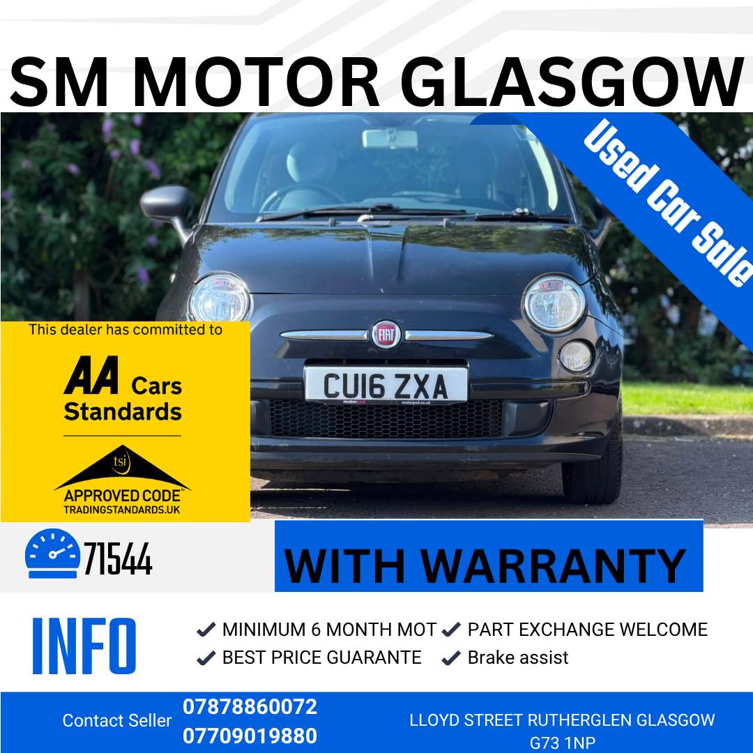 A 2016 FIAT 500 1.2 Pop Hatchback 3dr Petrol Manual Euro 6 (s/s) (69 bhp) A 2016 FIAT 500 1.2 Pop Hatchback 3dr Petrol Manual Euro 6 (s/s) (69 bhp)