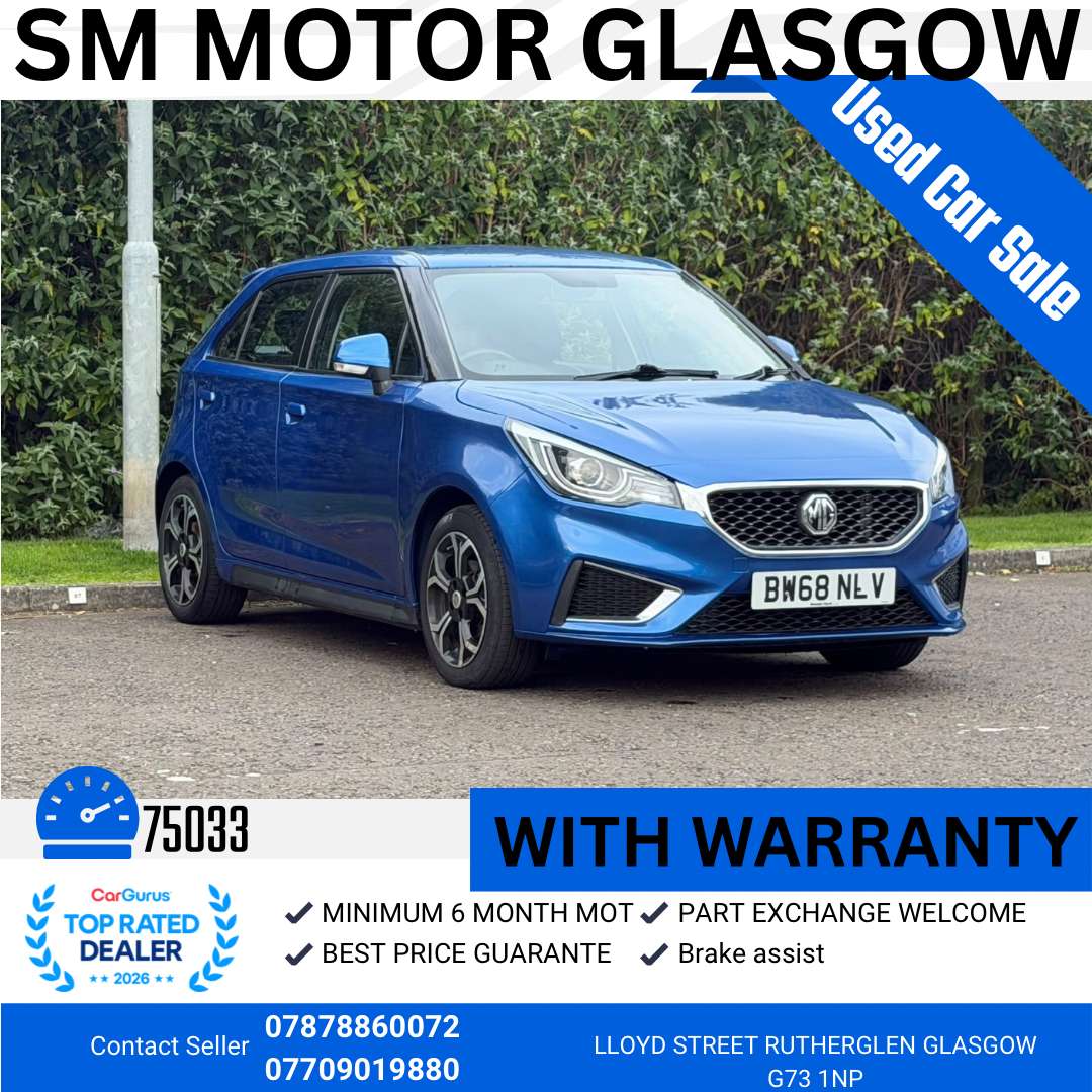 A 2019 MG MG3 1.5 VTi-TECH Exclusive Hatchback 5dr Petrol Manual Euro 6 (s/s) (106 ps) A 2019 MG MG3 1.5 VTi-TECH Exclusive Hatchback 5dr Petrol Manual Euro 6 (s/s) (106 ps)