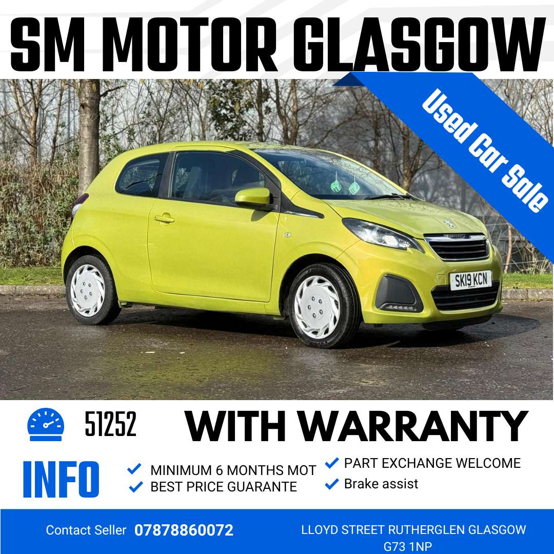 A 2019 PEUGEOT 108 1.0 Active Hatchback 3dr Petrol Manual Euro 6 (72 ps) A 2019 PEUGEOT 108 1.0 Active Hatchback 3dr Petrol Manual Euro 6 (72 ps)