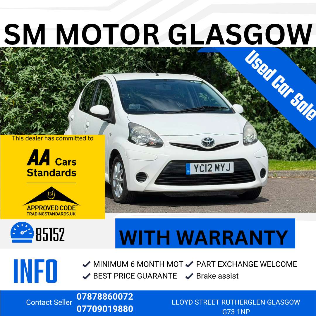 A 2012 TOYOTA AYGO 1.0 VVT-i Ice Hatchback 5dr Petrol Manual Euro 5 (67 ps) A 2012 TOYOTA AYGO 1.0 VVT-i Ice Hatchback 5dr Petrol Manual Euro 5 (67 ps)