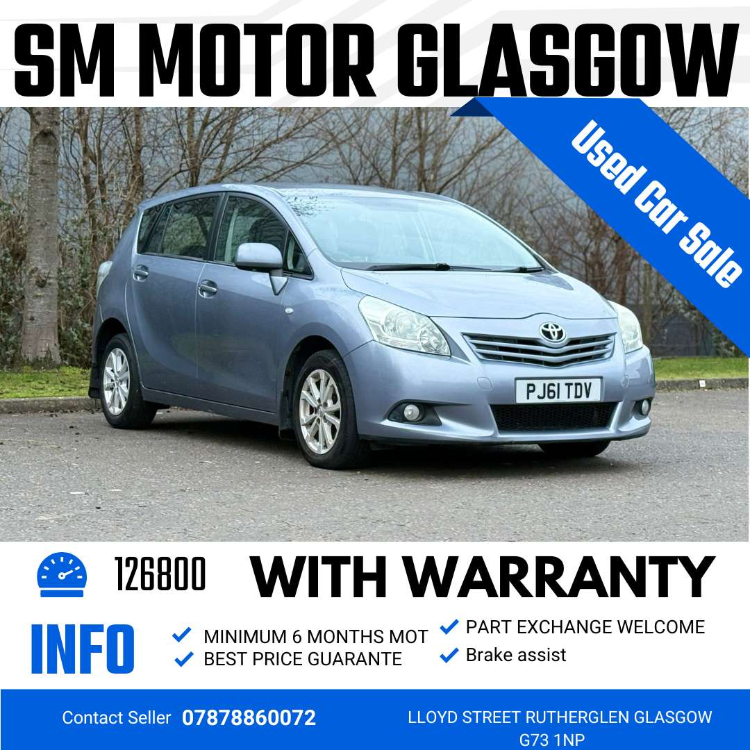 A 2012 TOYOTA VERSO 2.0 D-4D TR MPV 5dr Diesel Manual Euro 5 (126 ps) A 2012 TOYOTA VERSO 2.0 D-4D TR MPV 5dr Diesel Manual Euro 5 (126 ps)