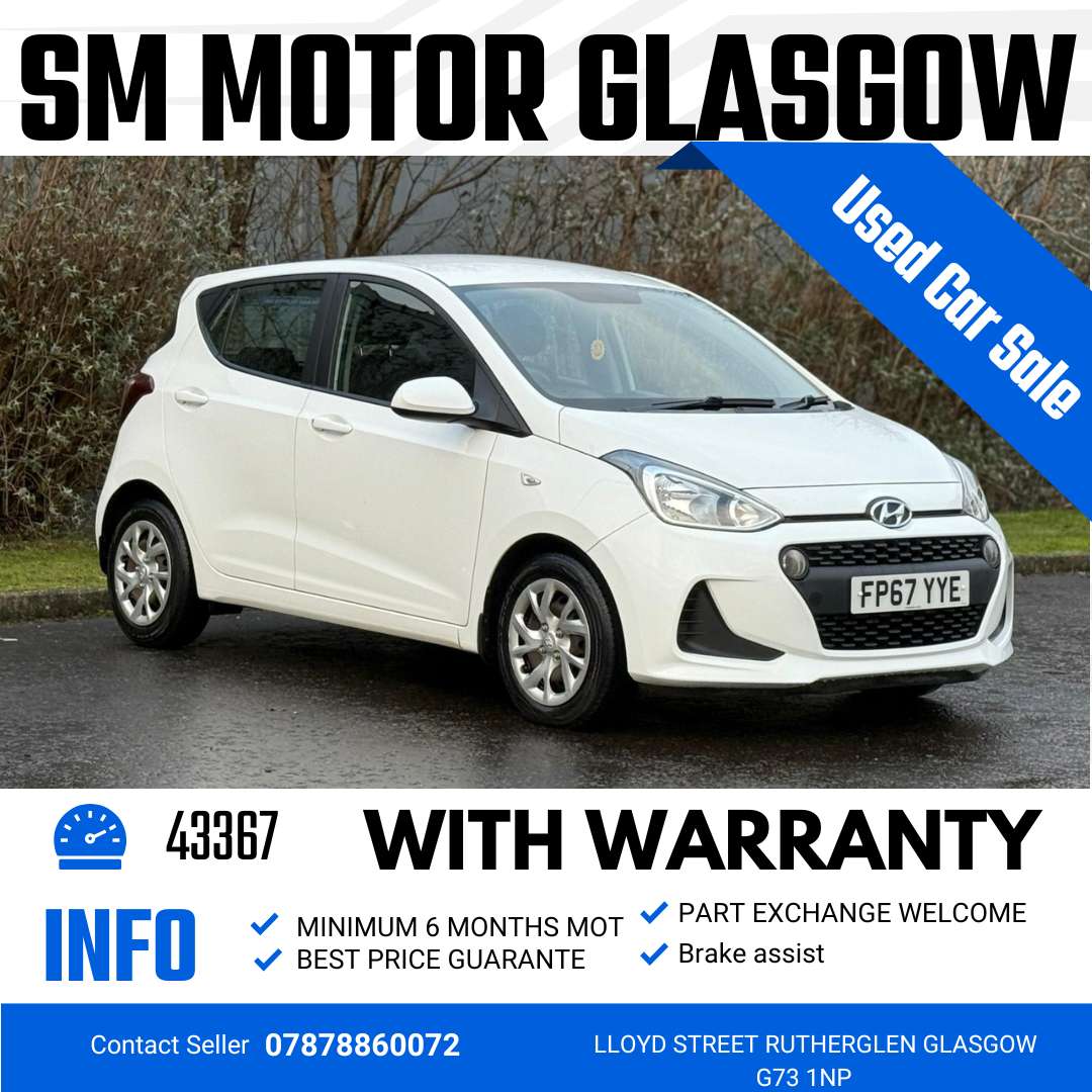 A 2017 HYUNDAI I10 1.0 SE Hatchback 5dr Petrol Manual Euro 6 (66 ps) A 2017 HYUNDAI I10 1.0 SE Hatchback 5dr Petrol Manual Euro 6 (66 ps)