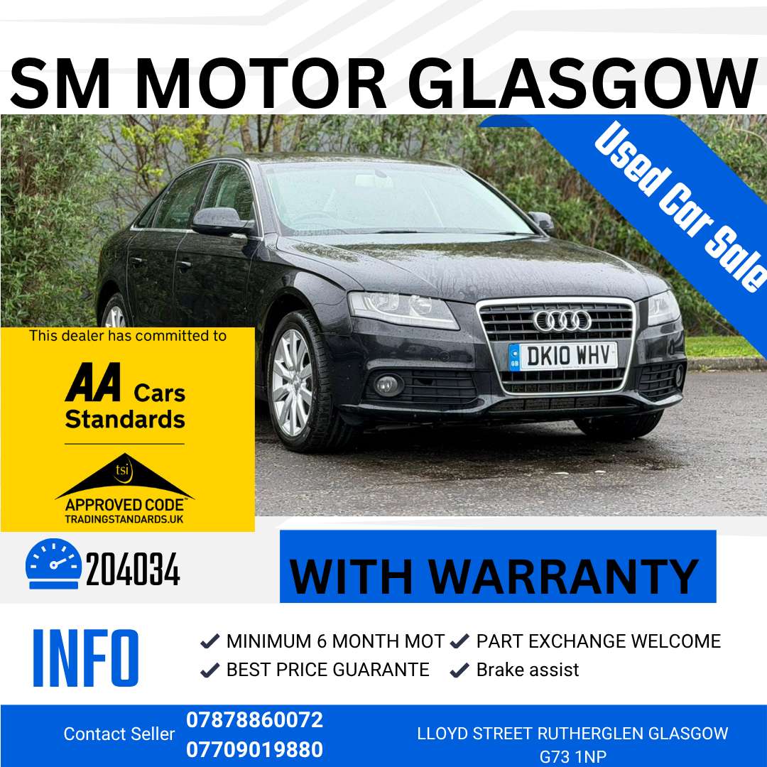 A 2010 AUDI A4 2.0 TDI Executive SE Saloon 4dr Diesel Multitronic Euro 4 (143 ps) A 2010 AUDI A4 2.0 TDI Executive SE Saloon 4dr Diesel Multitronic Euro 4 (143 ps)