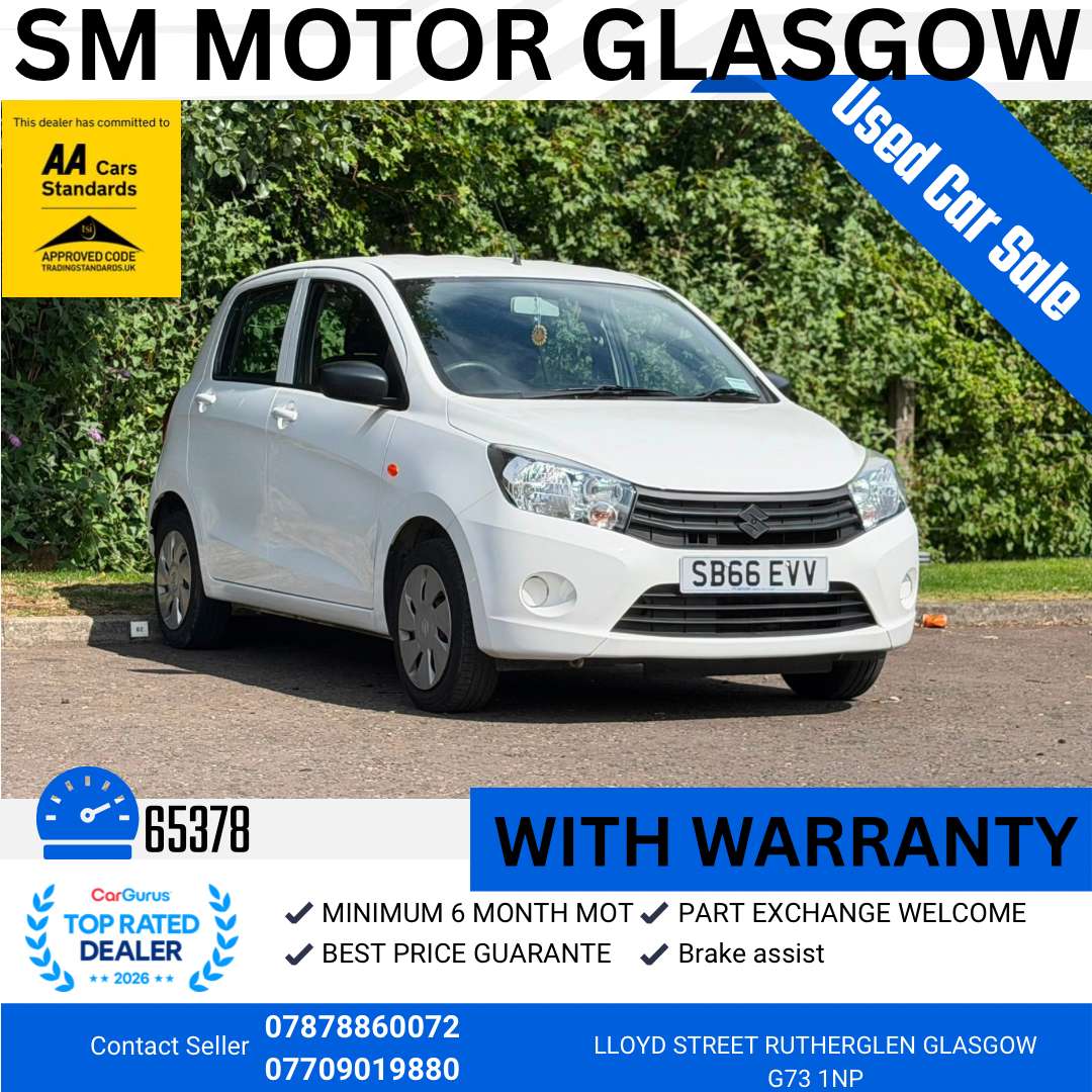 A 2016 SUZUKI CELERIO 1.0 SZ2 Hatchback 5dr Petrol Manual Euro 6 (68 ps) A 2016 SUZUKI CELERIO 1.0 SZ2 Hatchback 5dr Petrol Manual Euro 6 (68 ps)