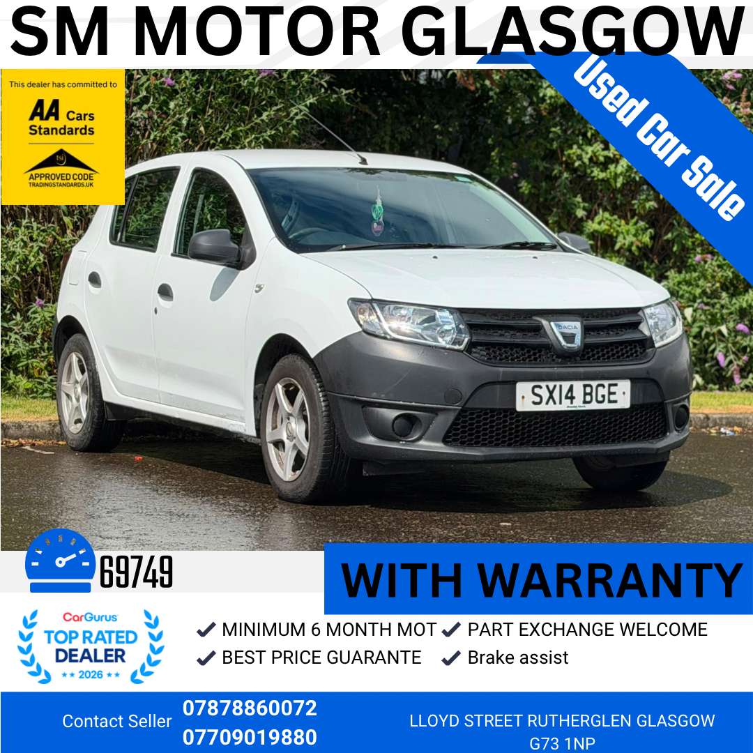 A 2014 DACIA SANDERO 1.2 Access Hatchback 5dr Petrol Manual Euro 5 (75 ps) A 2014 DACIA SANDERO 1.2 Access Hatchback 5dr Petrol Manual Euro 5 (75 ps)